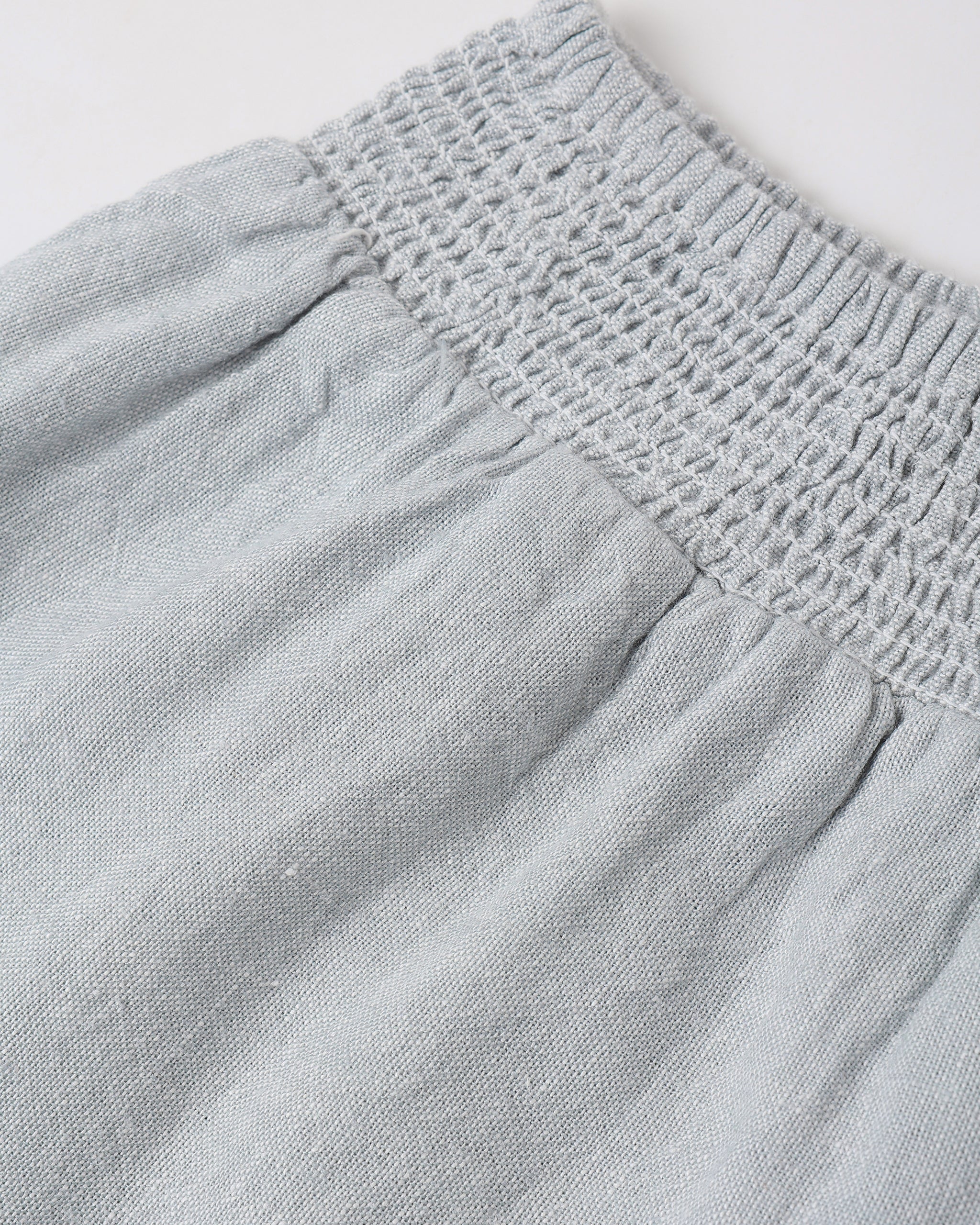 Rylee + Cru Wrap Ruffle Skirt || Heathered Light Blue