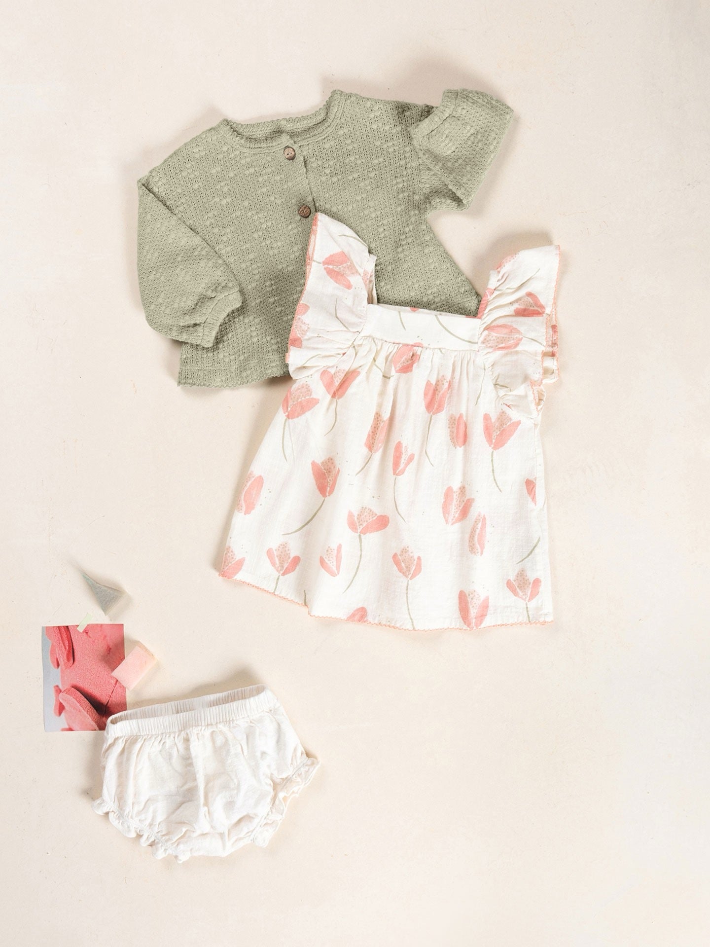 Play Up Girls Tulip Print Dress || Pink Tulip
