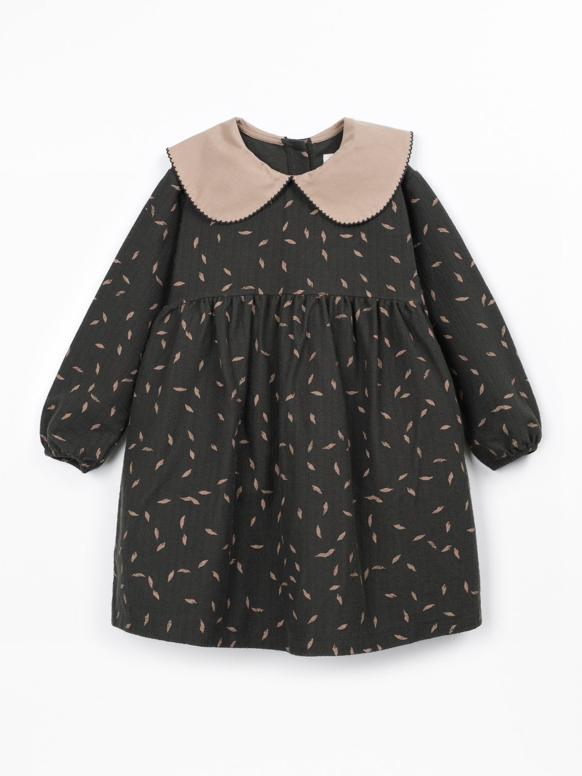 Play Up Printed Dress || Light Brown Leaf