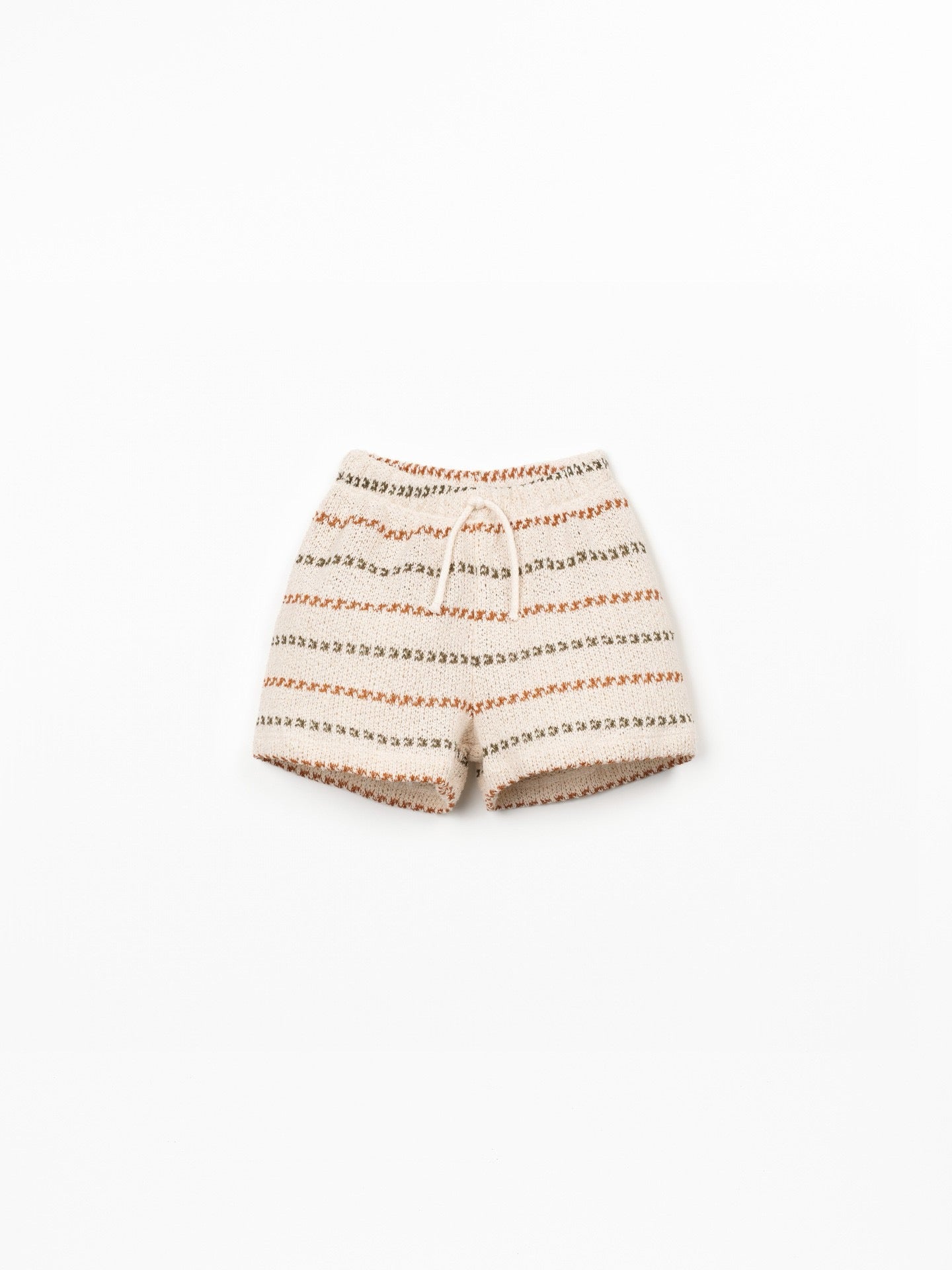 Play Up Boys Striped Jersey Shorts || Forest-Rust