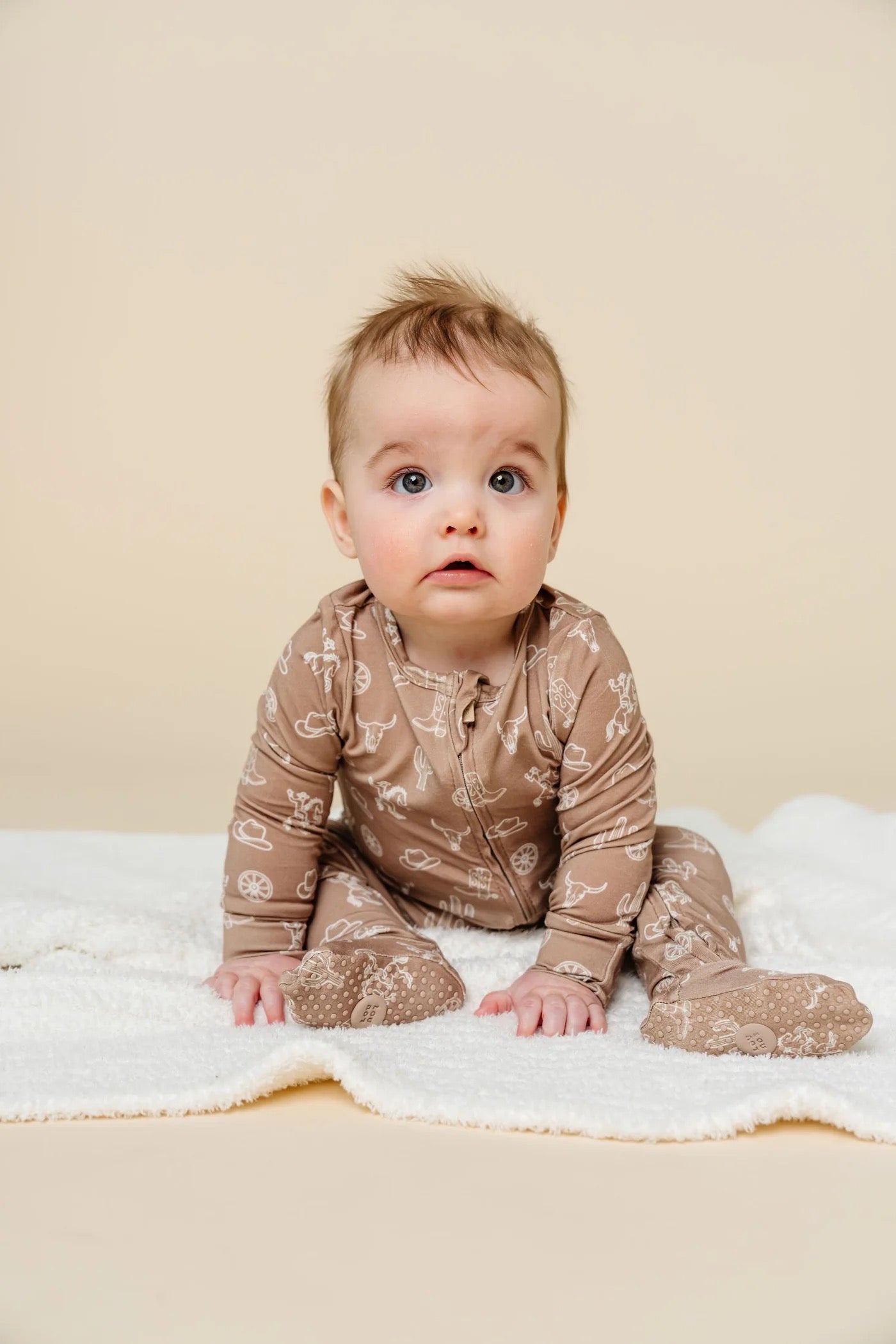 Lou Lou and Company Zipper Footies || Wyatt