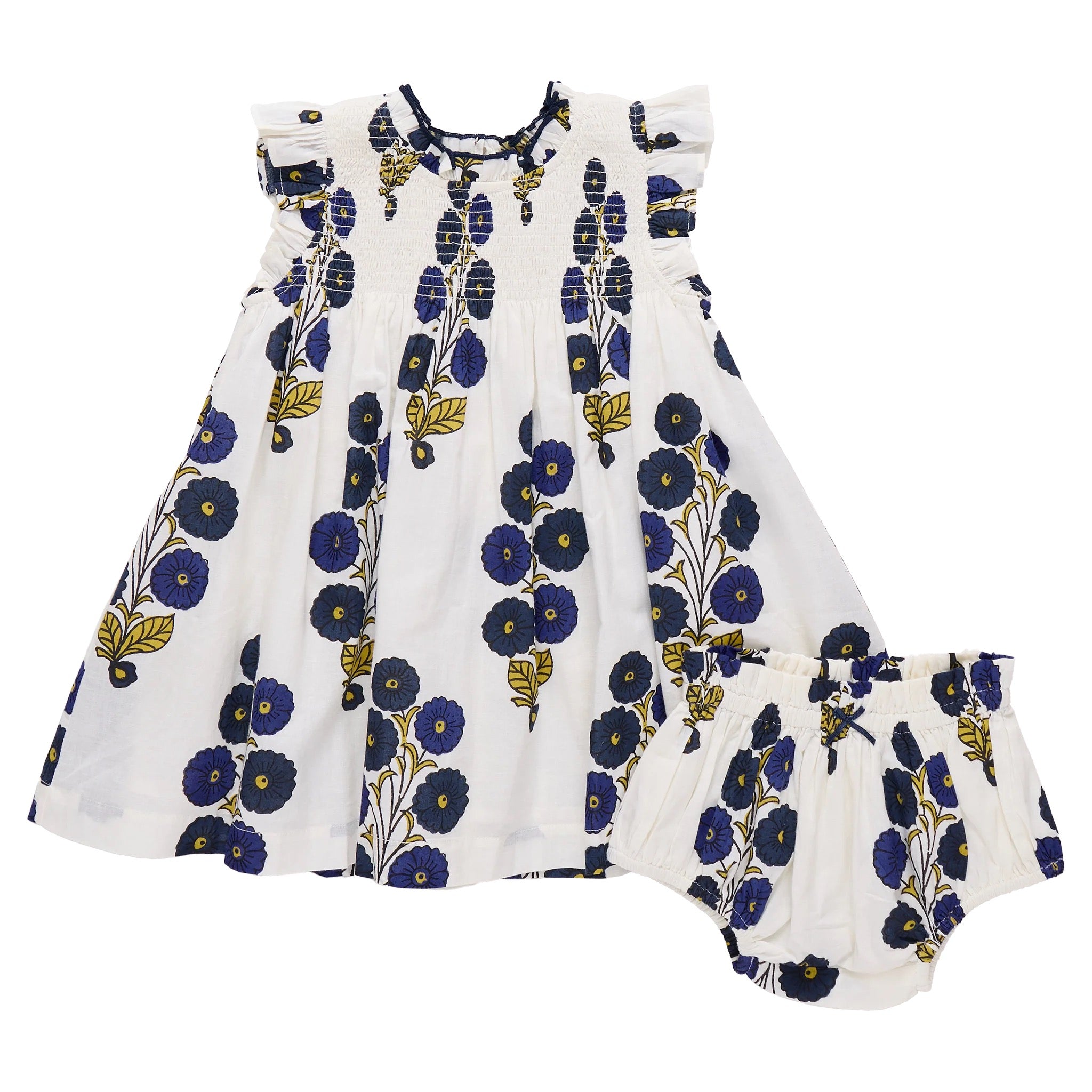 Stevie Dress || Navy Buttercup Floral