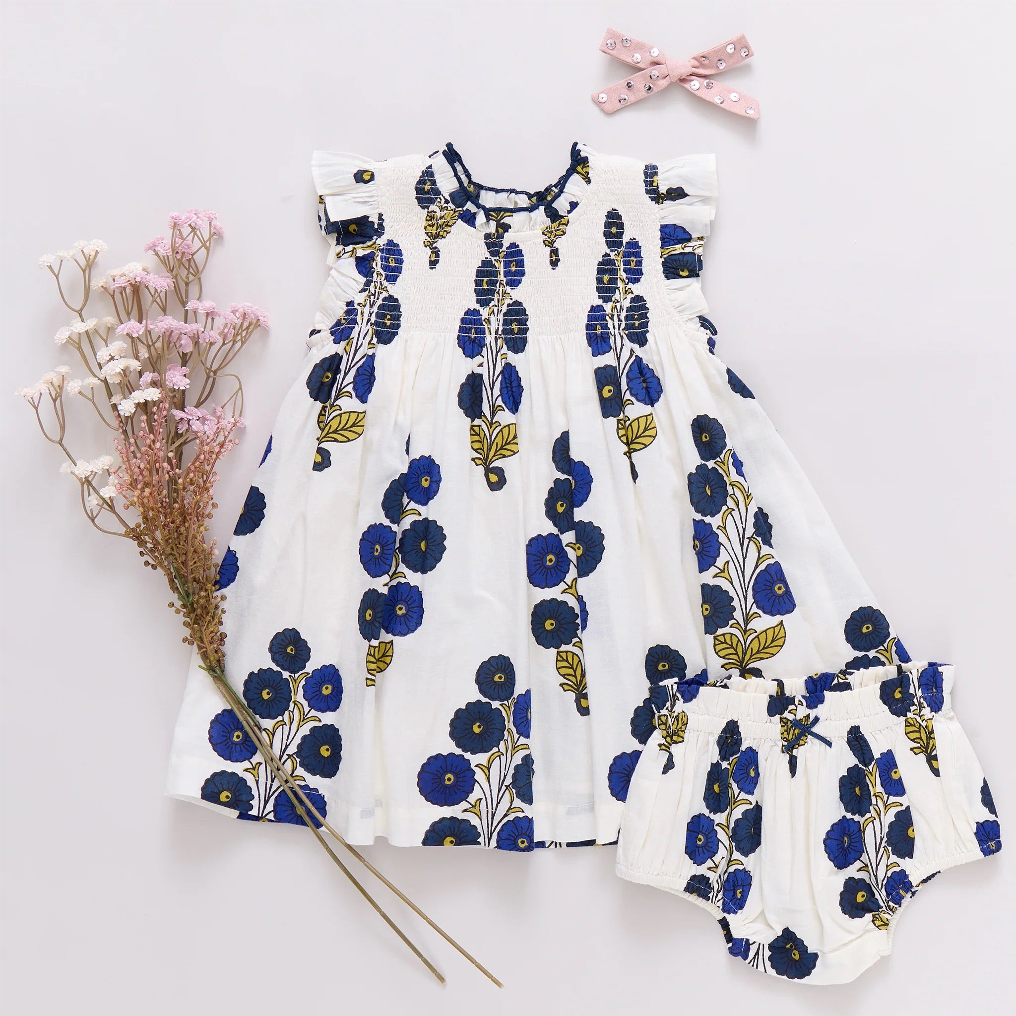 Stevie Dress || Navy Buttercup Floral