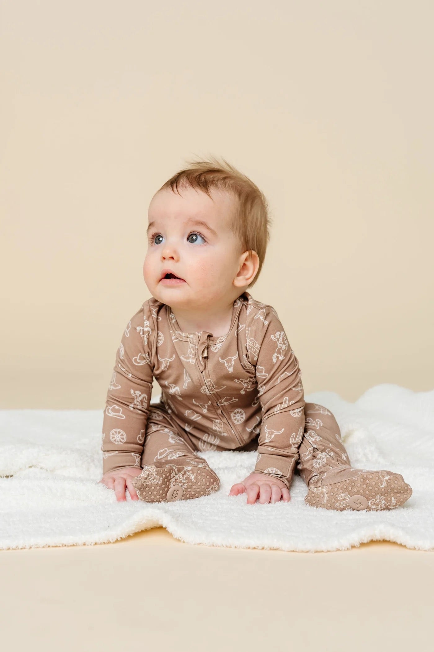 Lou Lou and Company Zipper Footies || Wyatt