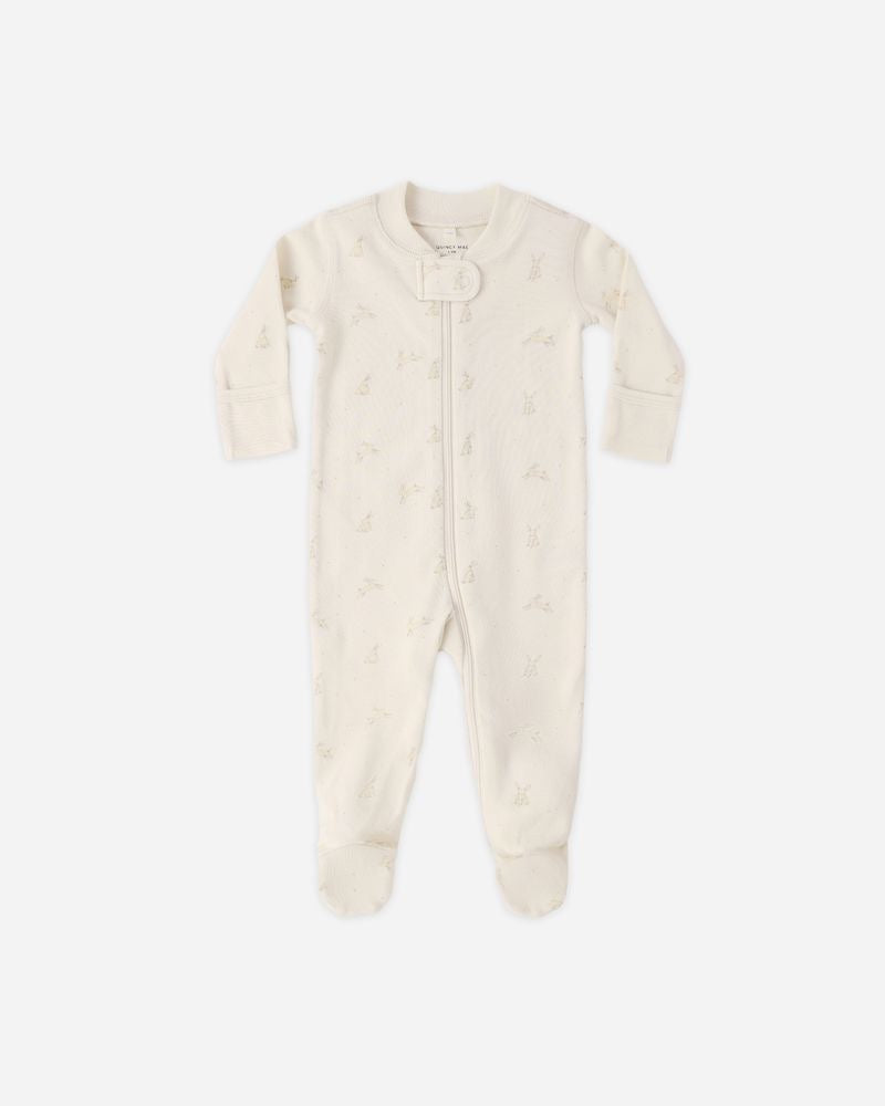 Zip Long Sleeve Sleeper Footie || Bunnies