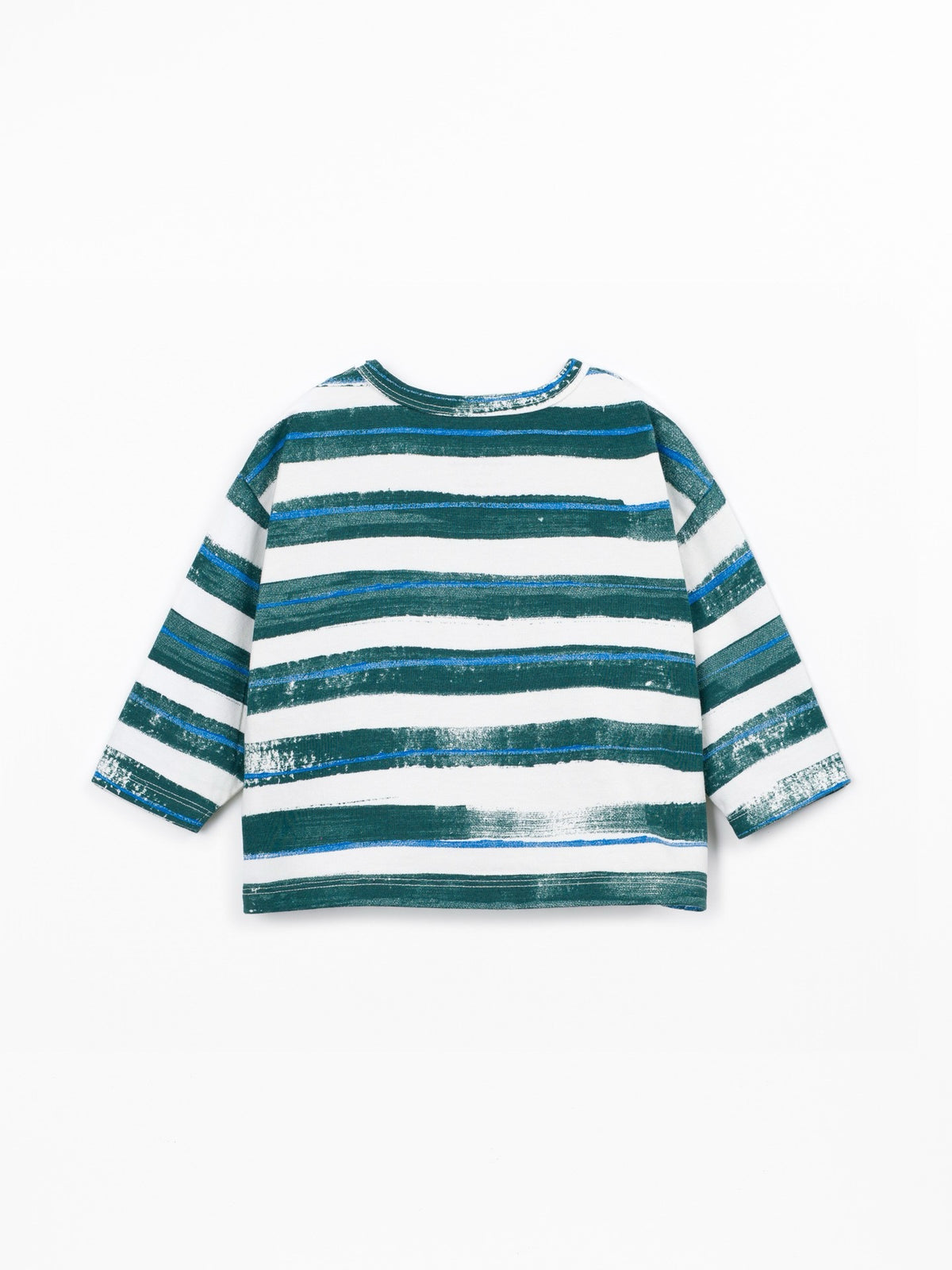 Play Up Striped Jersey T-Shirt || Green, Teal & White