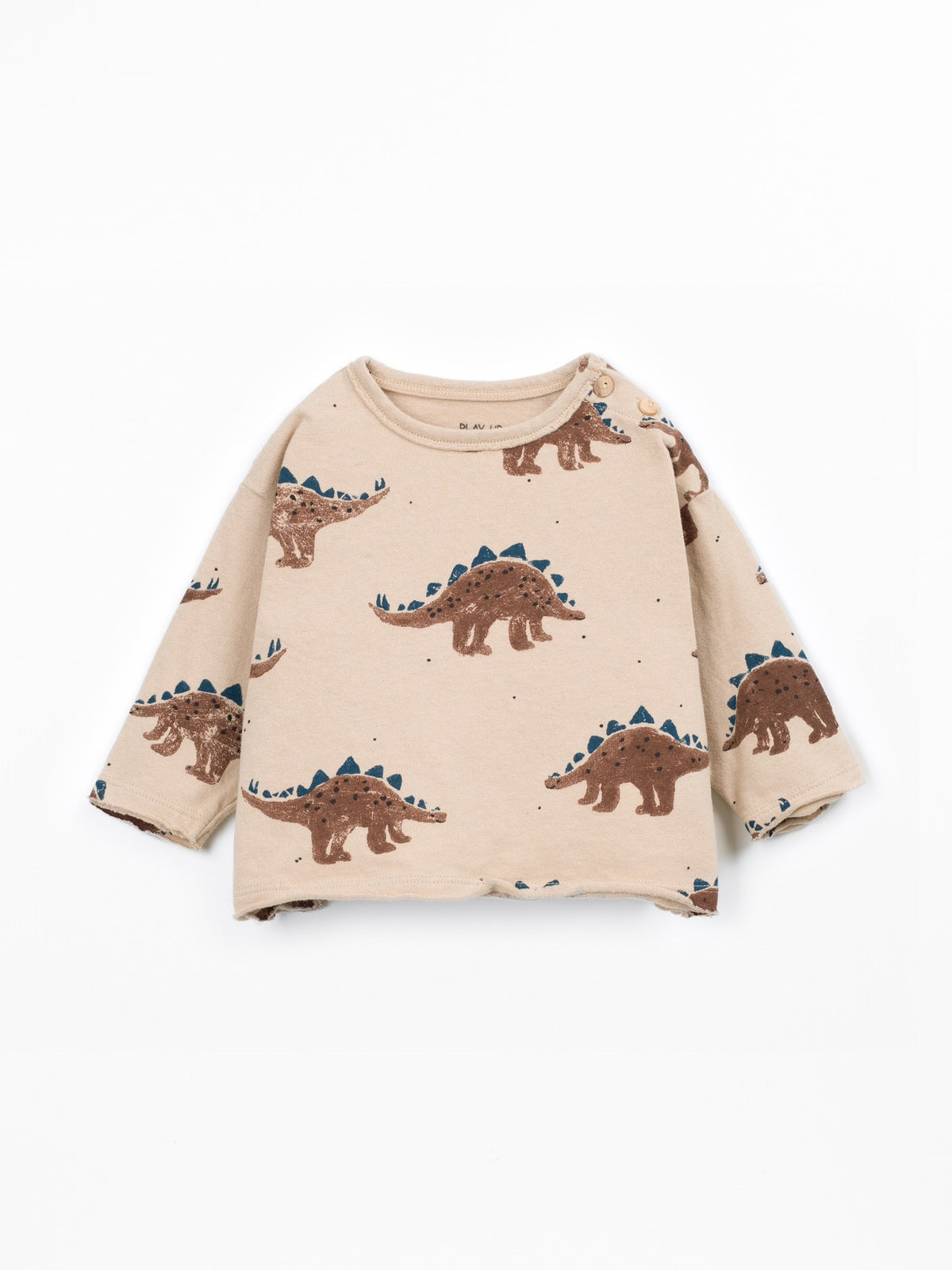 Play Up Knit T-shirt || Beige Dino