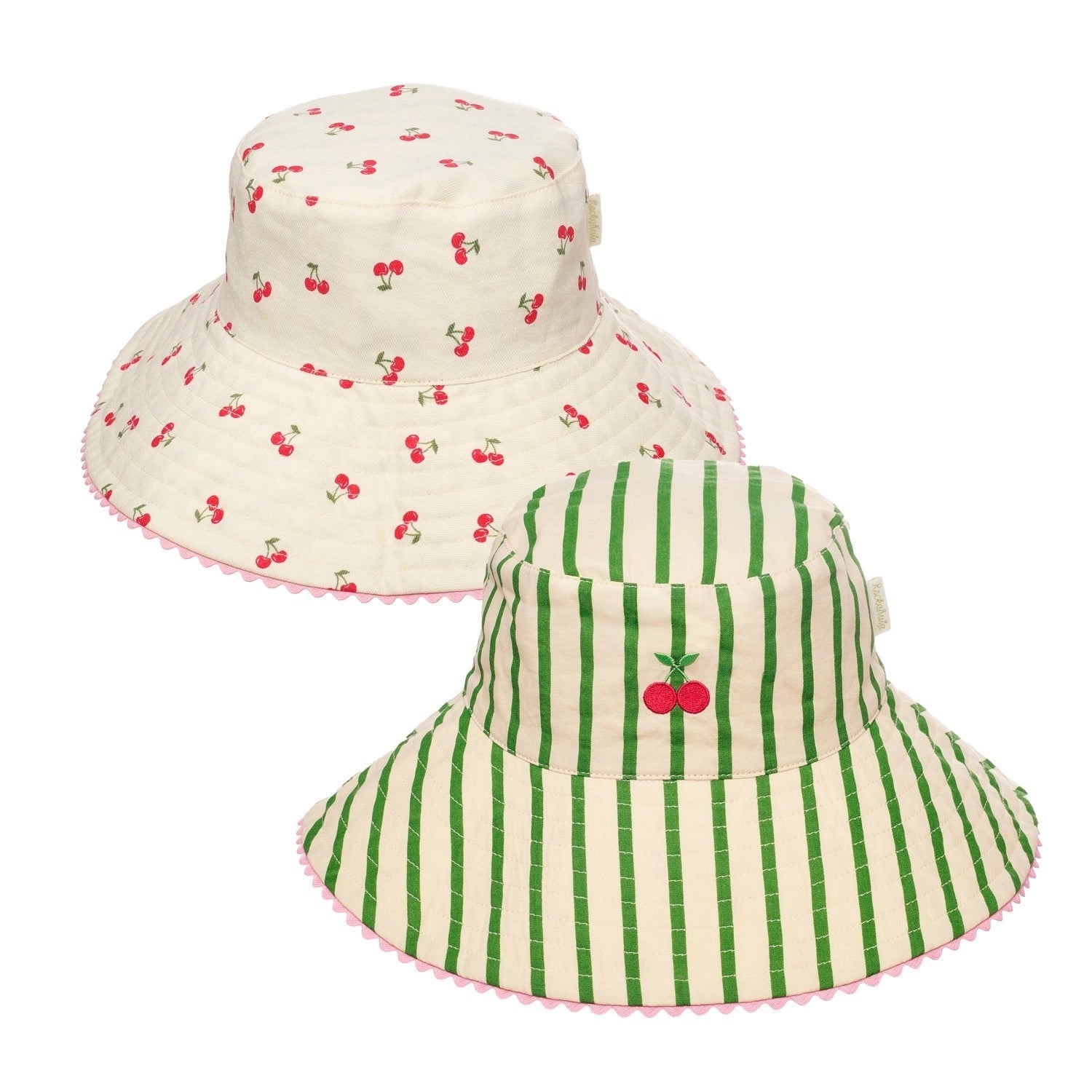Rockahula Stripey Reversible Sun Hat || Cherry Kiss
