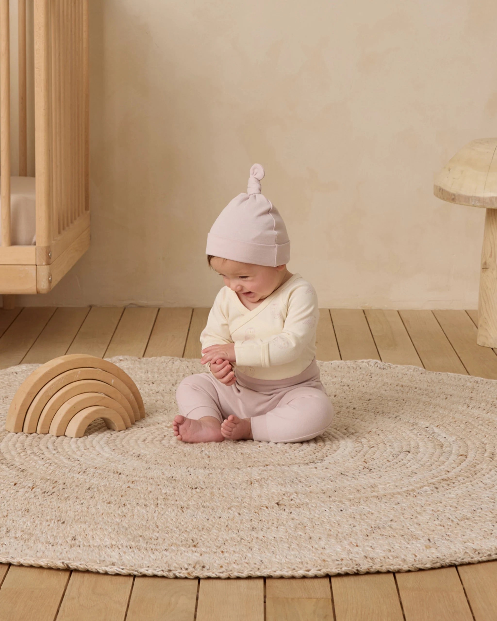 Side Snap Bodysuit + Pant Set || Snow Owls