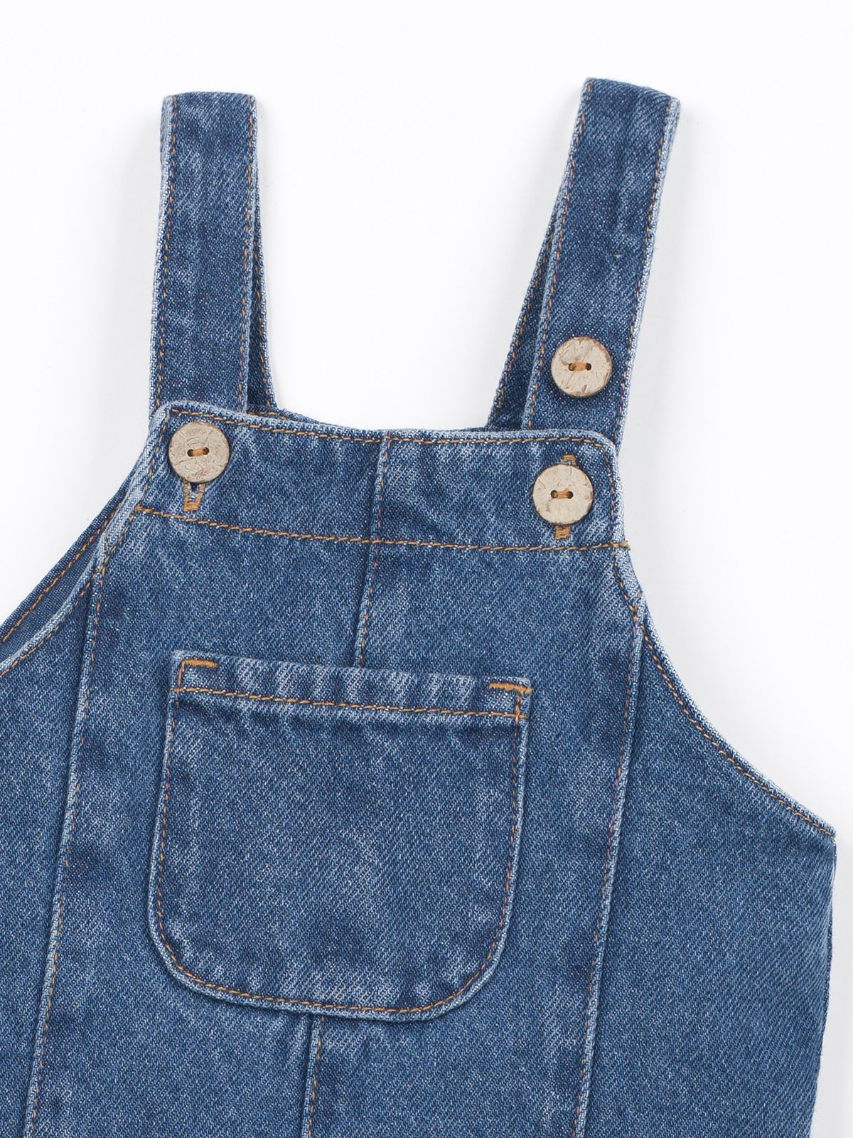 Play Up Denim Jumpsuit with Adjustable Straps || Blue