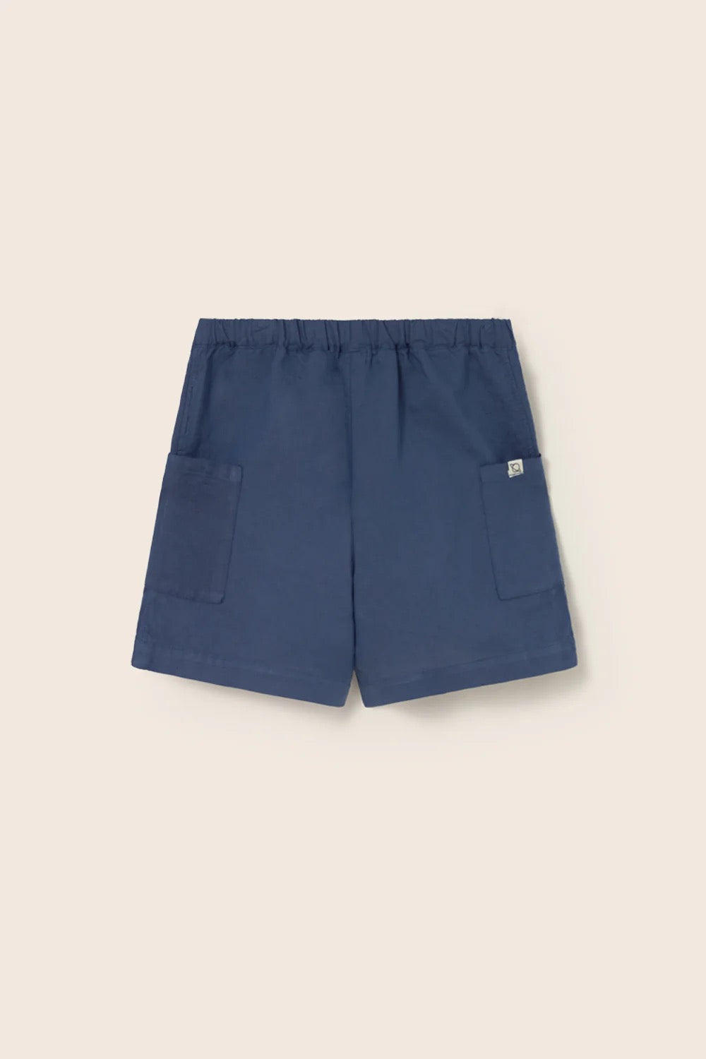 Cotton Linen Bermuda Shorts || Navy