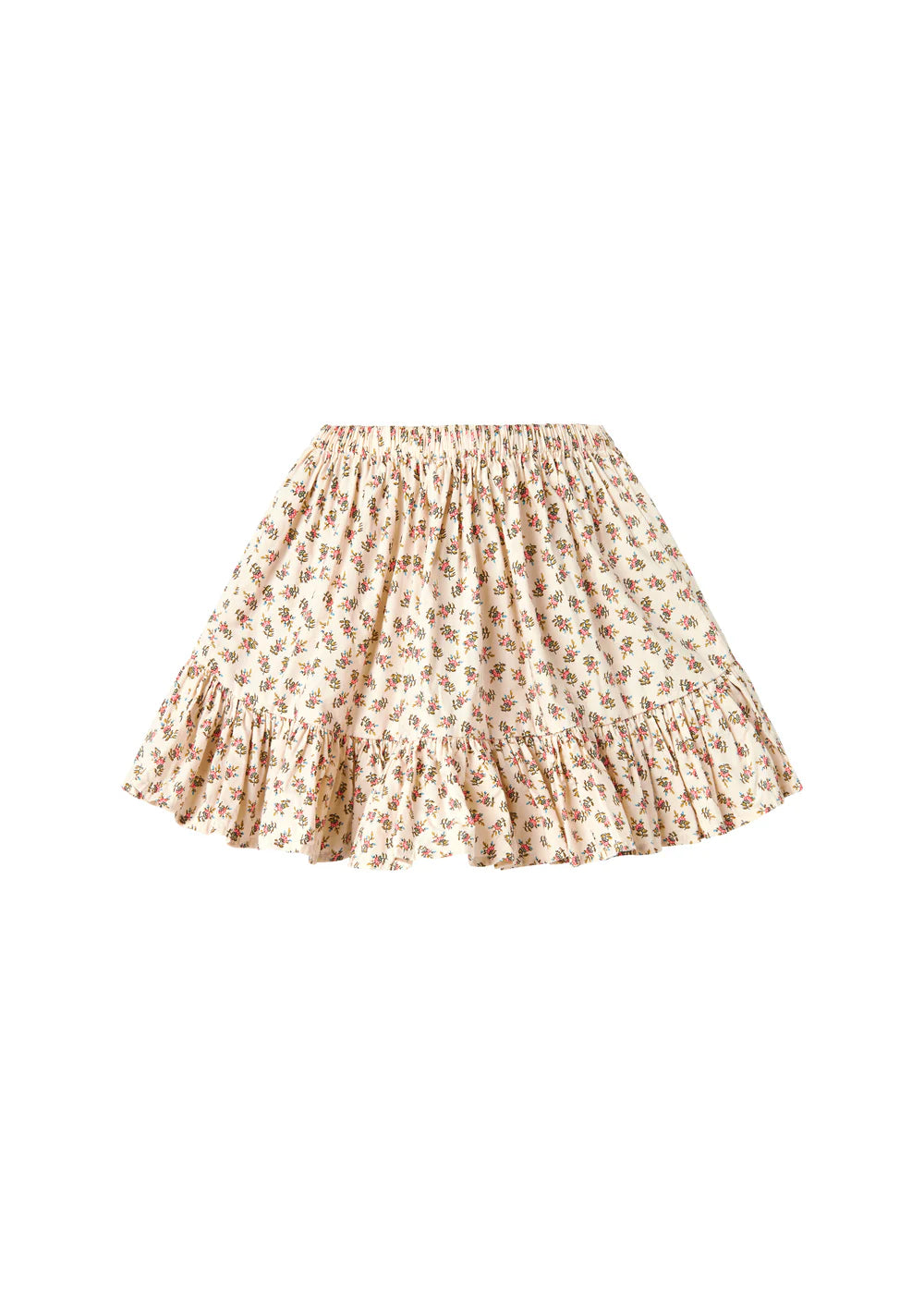 Olive Knit Cardigan & Japanese Flower Skirt Set