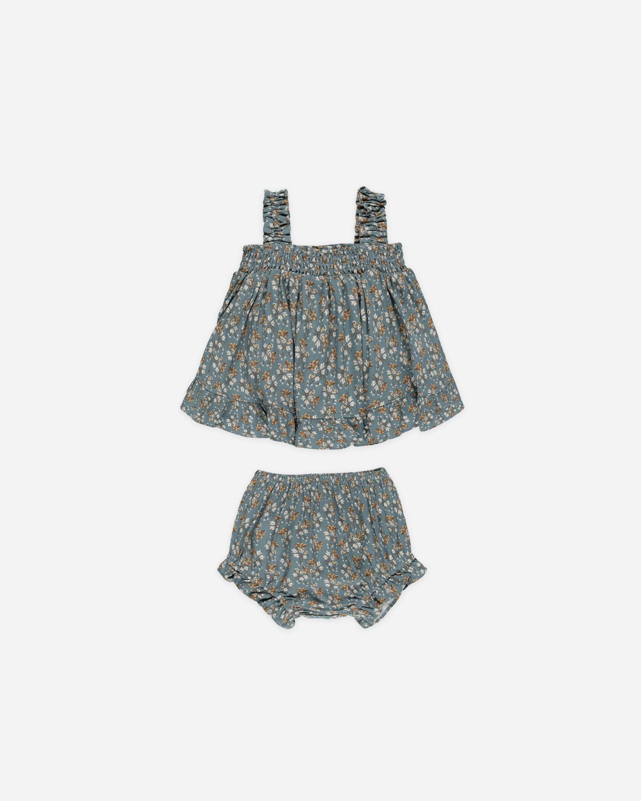 Rylee + Cru Lala Set || Blue Floral