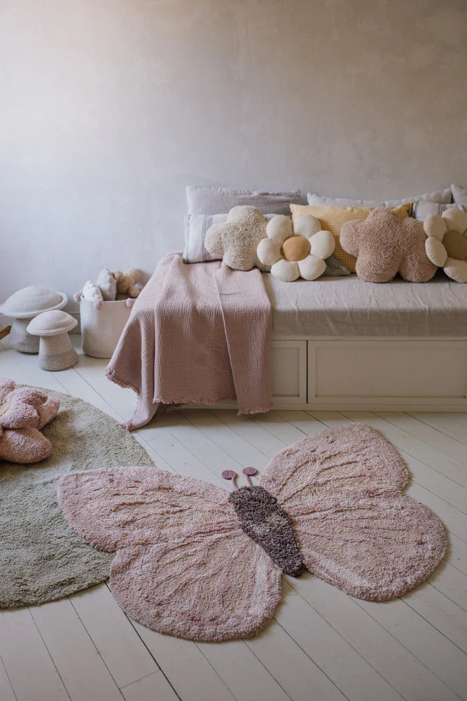 Washable Baby Butterfly Cotton Rug