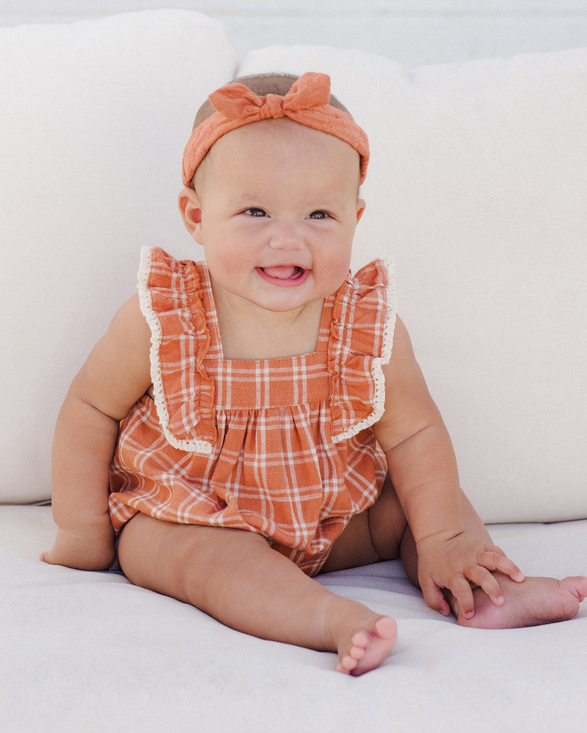 Rylee + Cru Maya Romper || Poppy Check