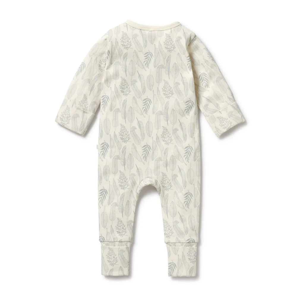 Organic Zipsuit with Feet || New Leaf