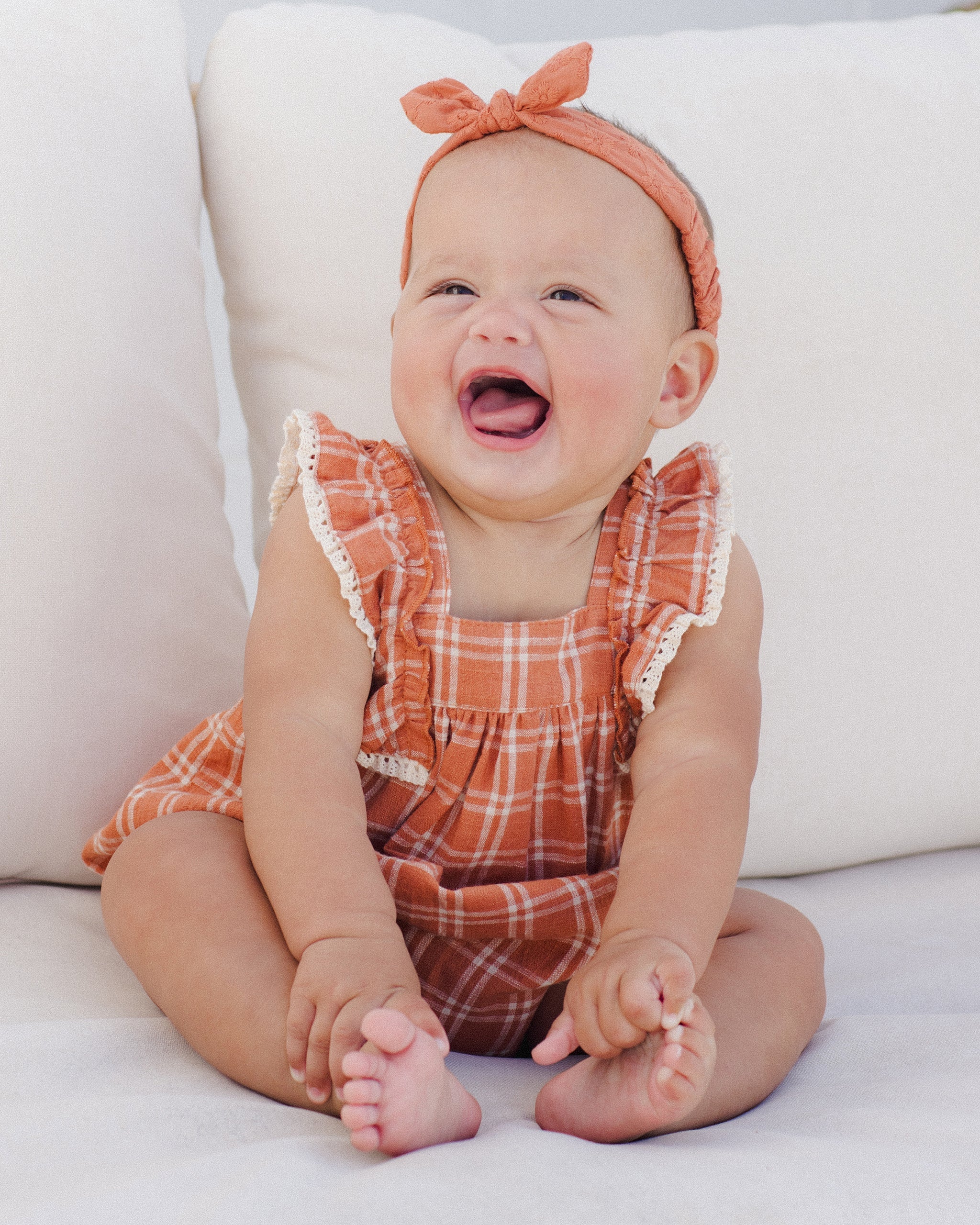 Rylee + Cru Baby Bow Headband || Poppy