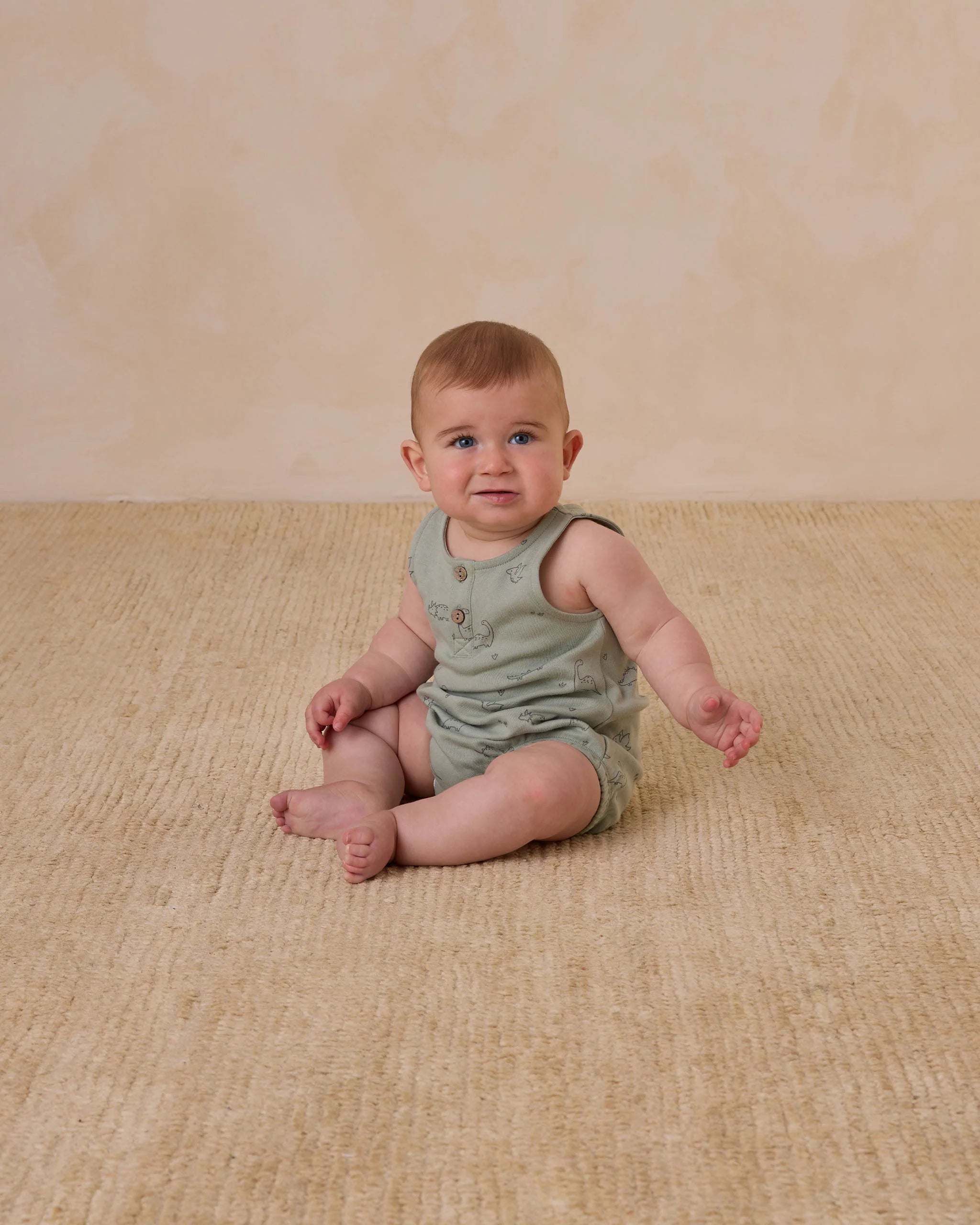 Sleeveless Bubble Romper || Dino