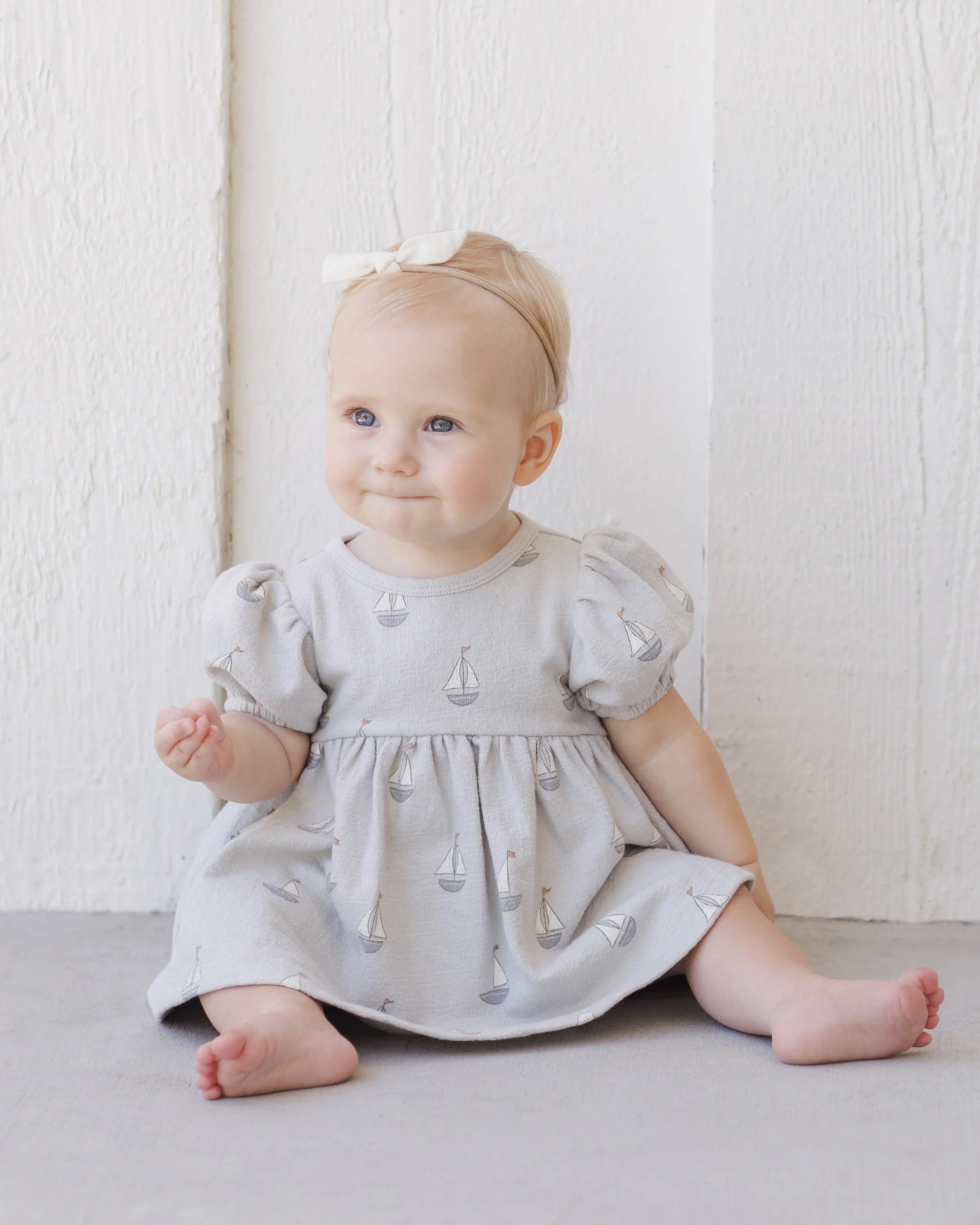 Little Knot Headband || Ivory with Brown Band