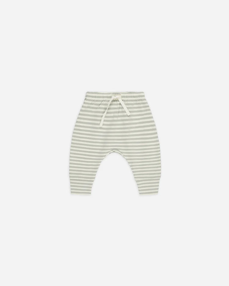 Drawstring Pant || Sage Stripe