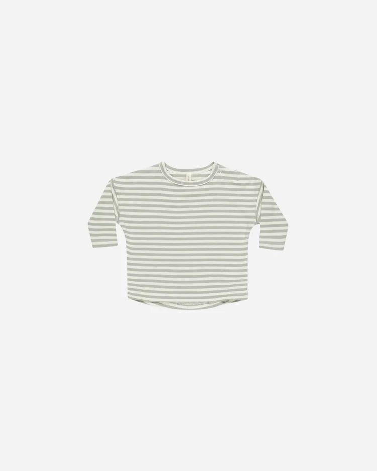 Long Sleeved Tee || Sage Stripe