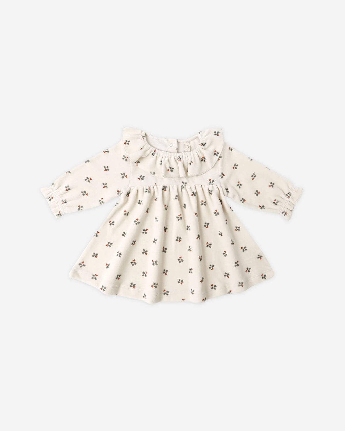 Velour Baby Dress || Holly Berry