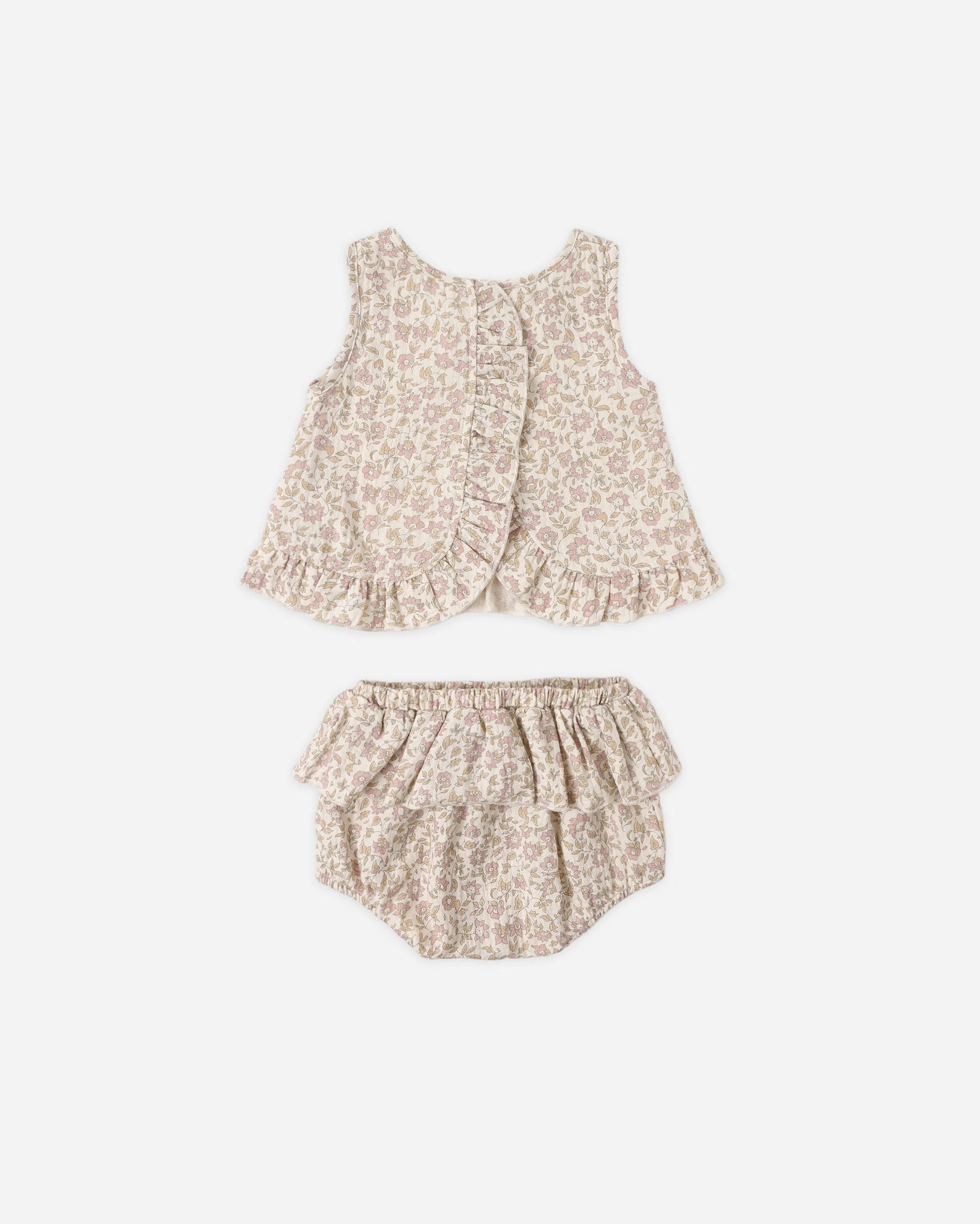 Ruffled Tulip Top + Bloomer Set || Dahlia