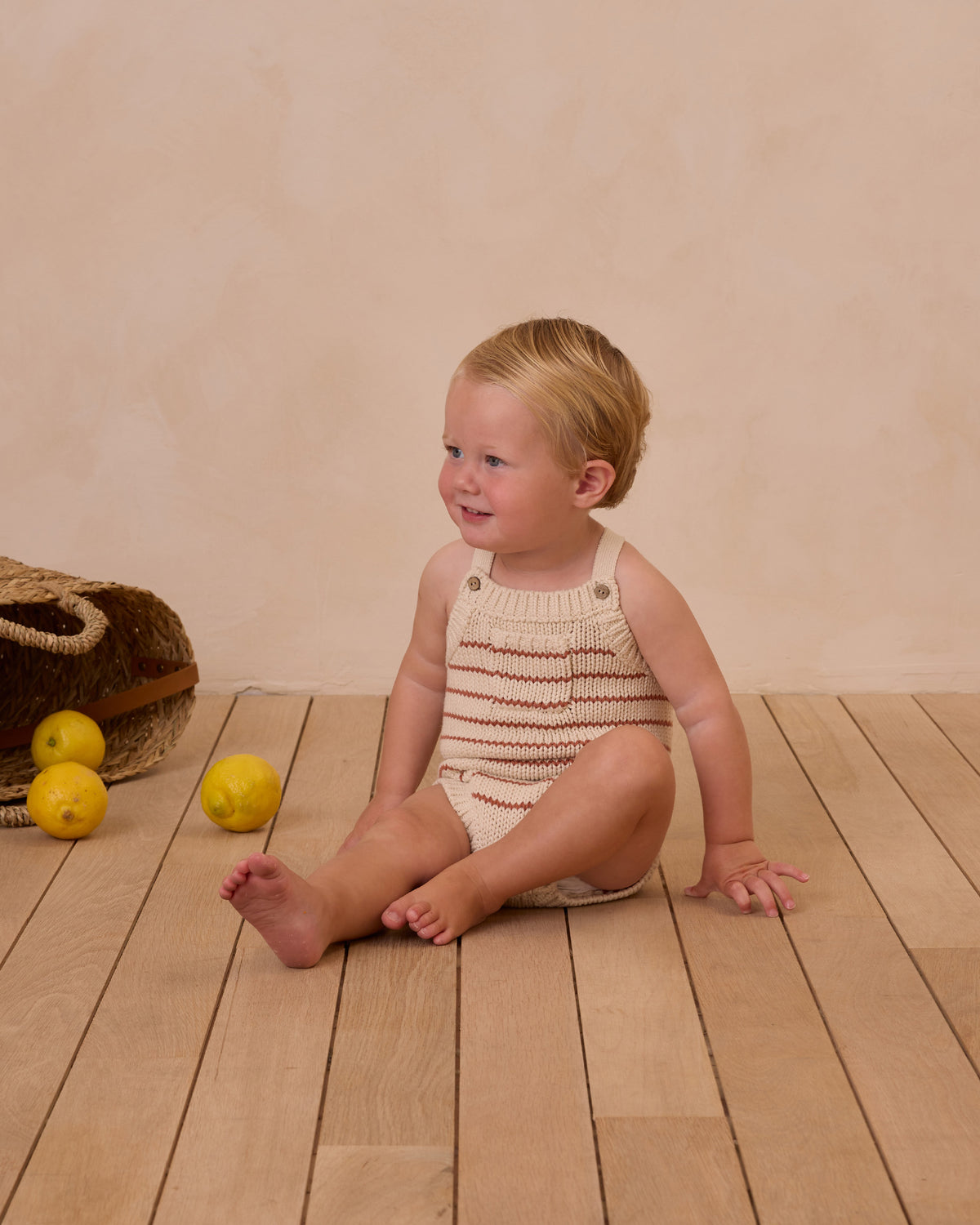 Rylee + Cru Ashton Knit Romper || Poppy Stripe