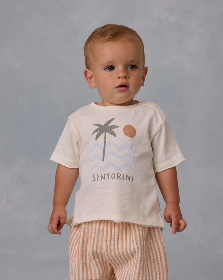 Rylee + Cru Raw Edge Tee || Santorini