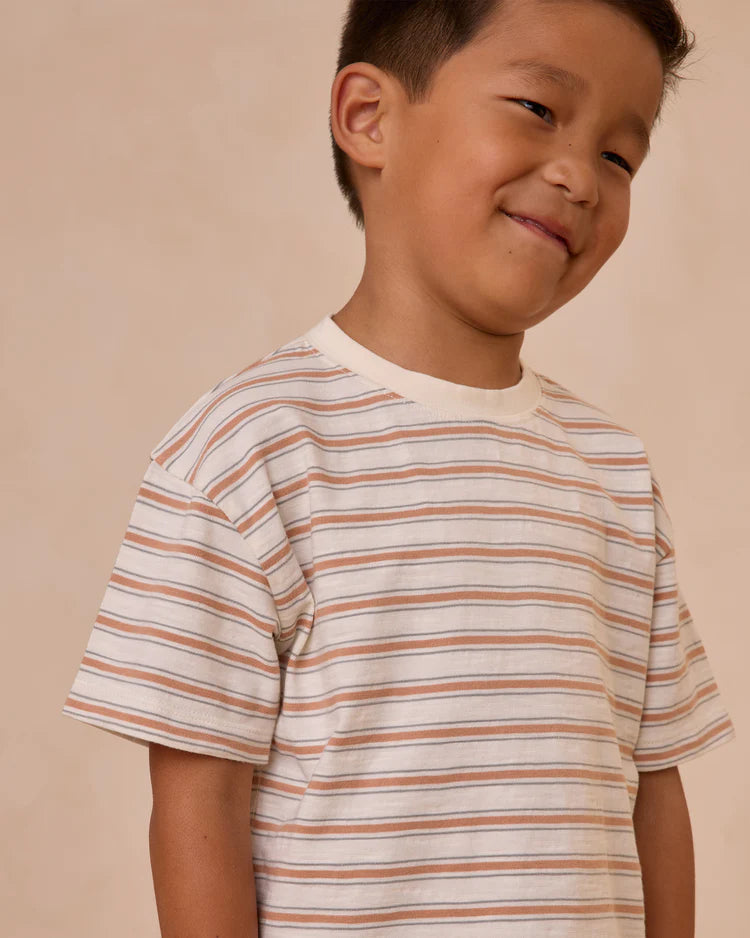 Rylee + Cru Relaxed Tee || Grapefruit Stripe