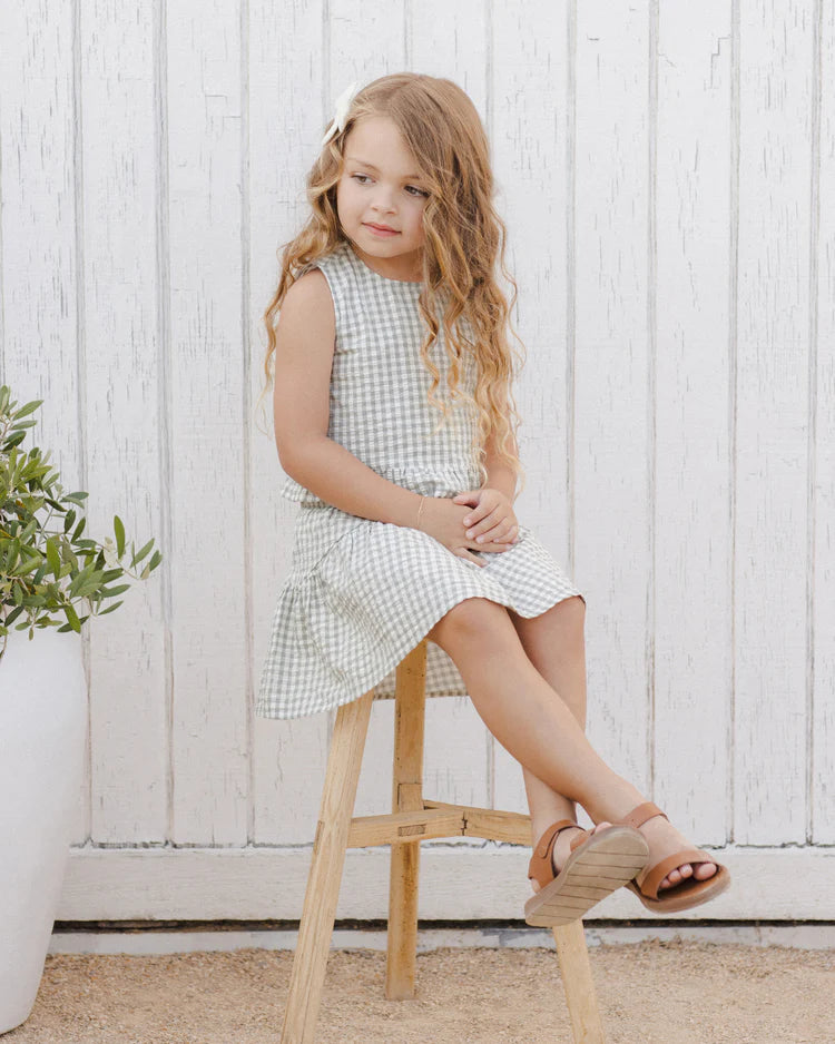 Rylee + Cru Sparrow Skirt || Eucalyptus Gingham