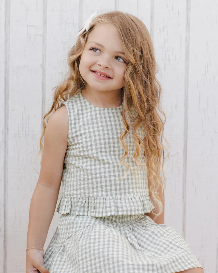 Rylee + Cru Oceanside Topp || Eucalyptus Gingham