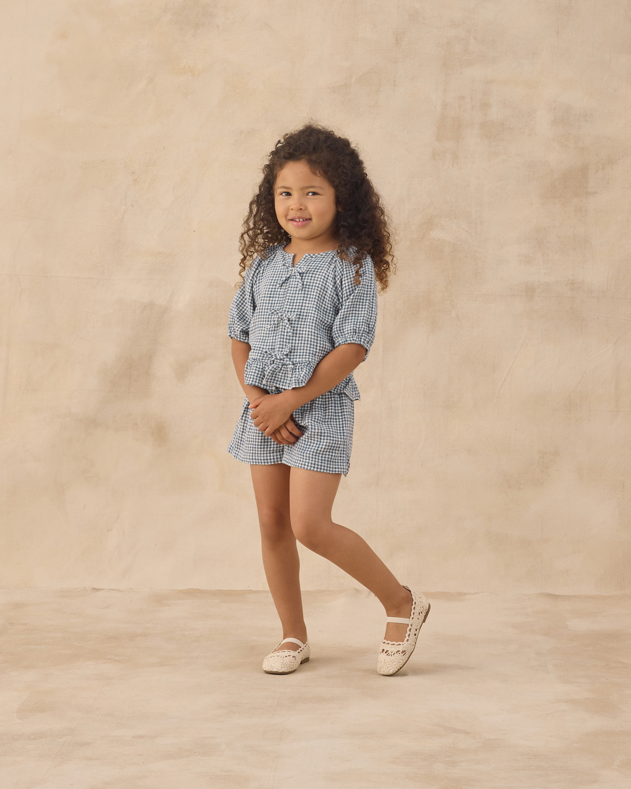 Rylee + Cru Juniper Set || Marine Gingham