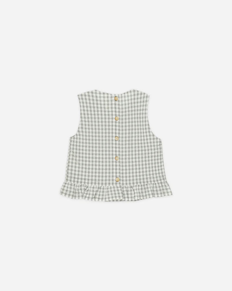 Rylee + Cru Oceanside Topp || Eucalyptus Gingham