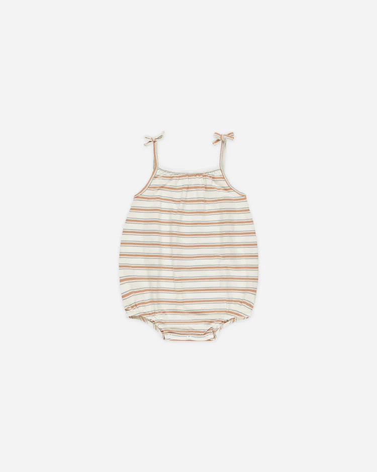 Rylee + Cru Nala Romper || Grapefruit Stripe