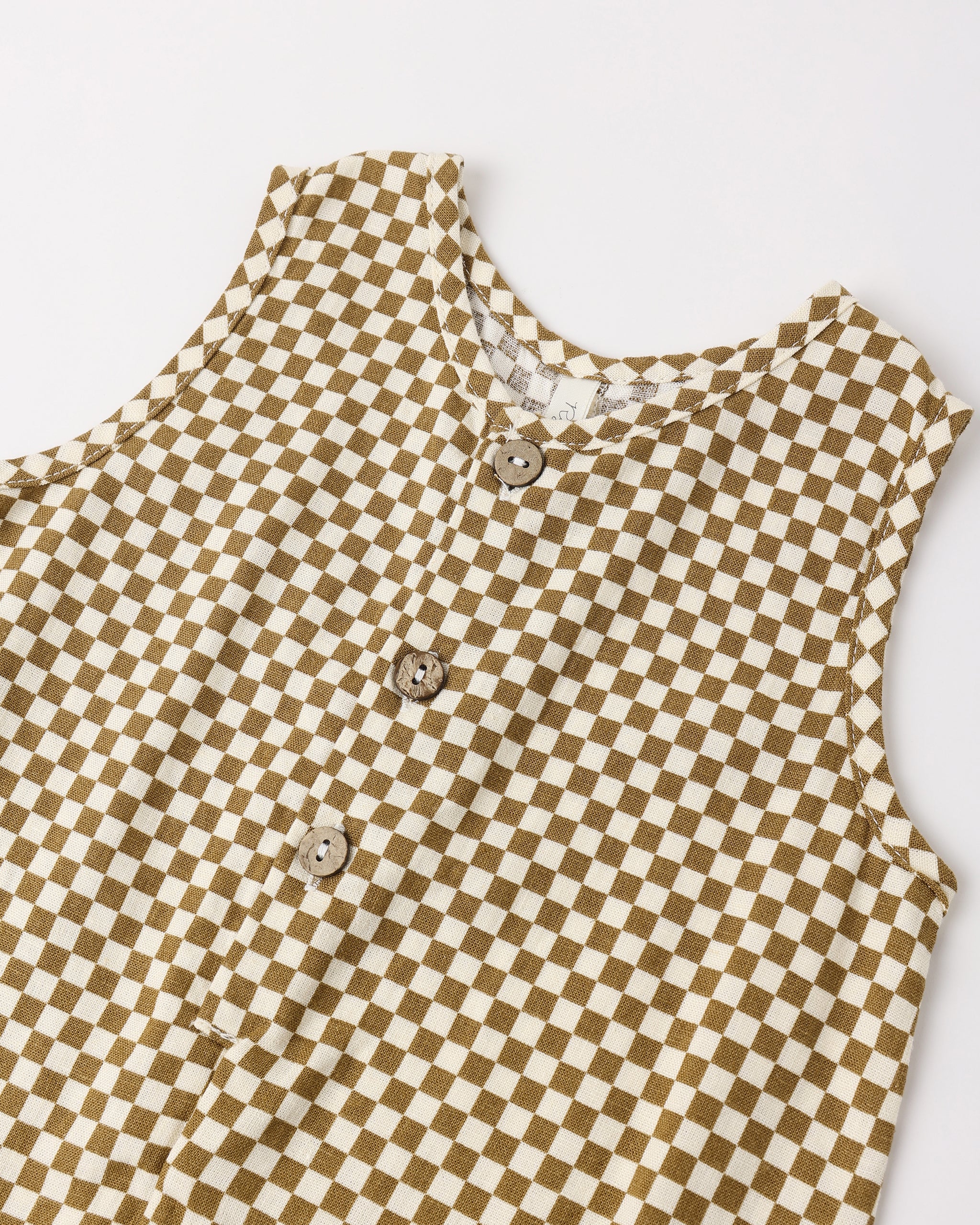 Rylee + Cru Mavrick Romper || Ocre Check