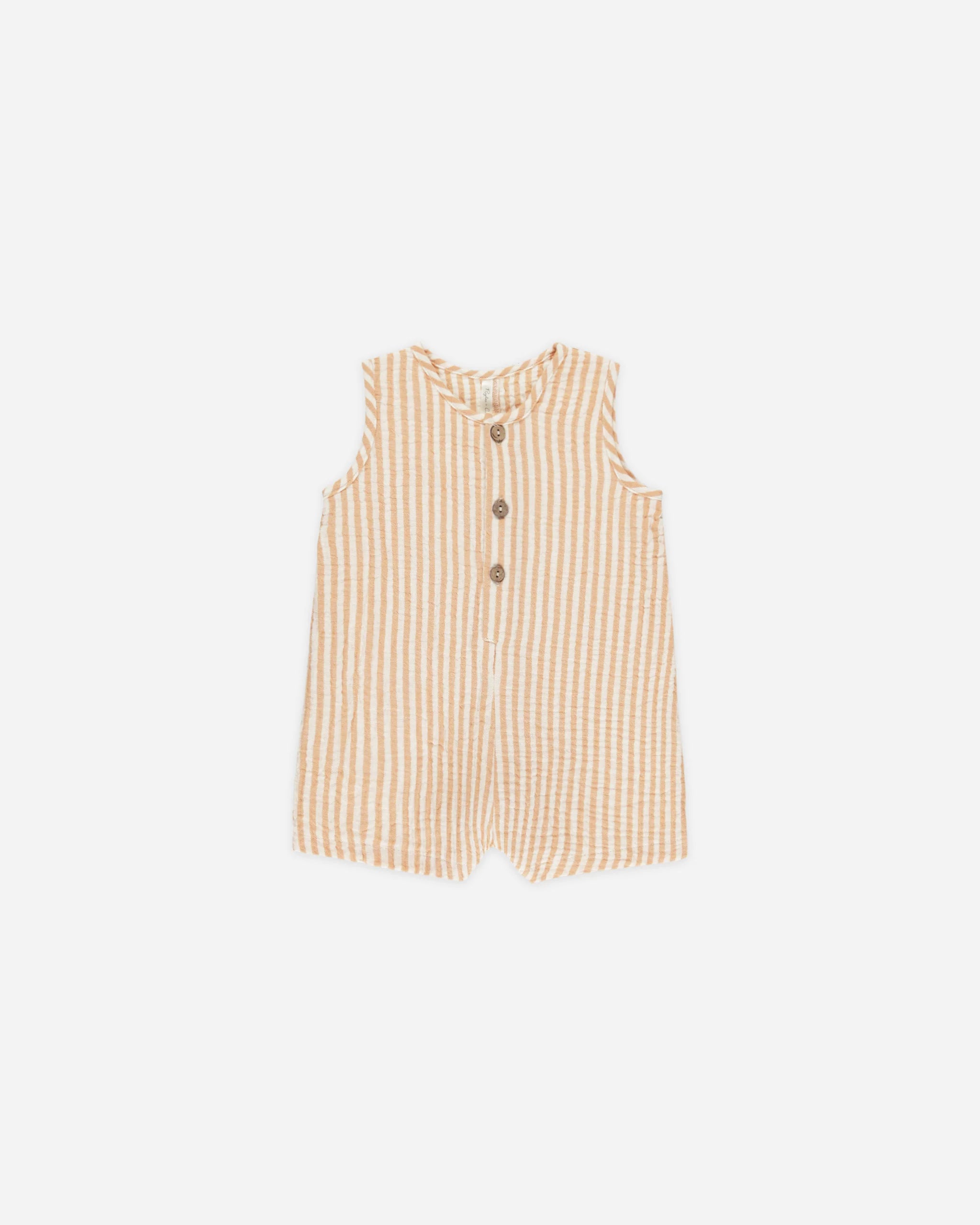 Rylee + Cru Maverick Romper || Grapefruit Stripe