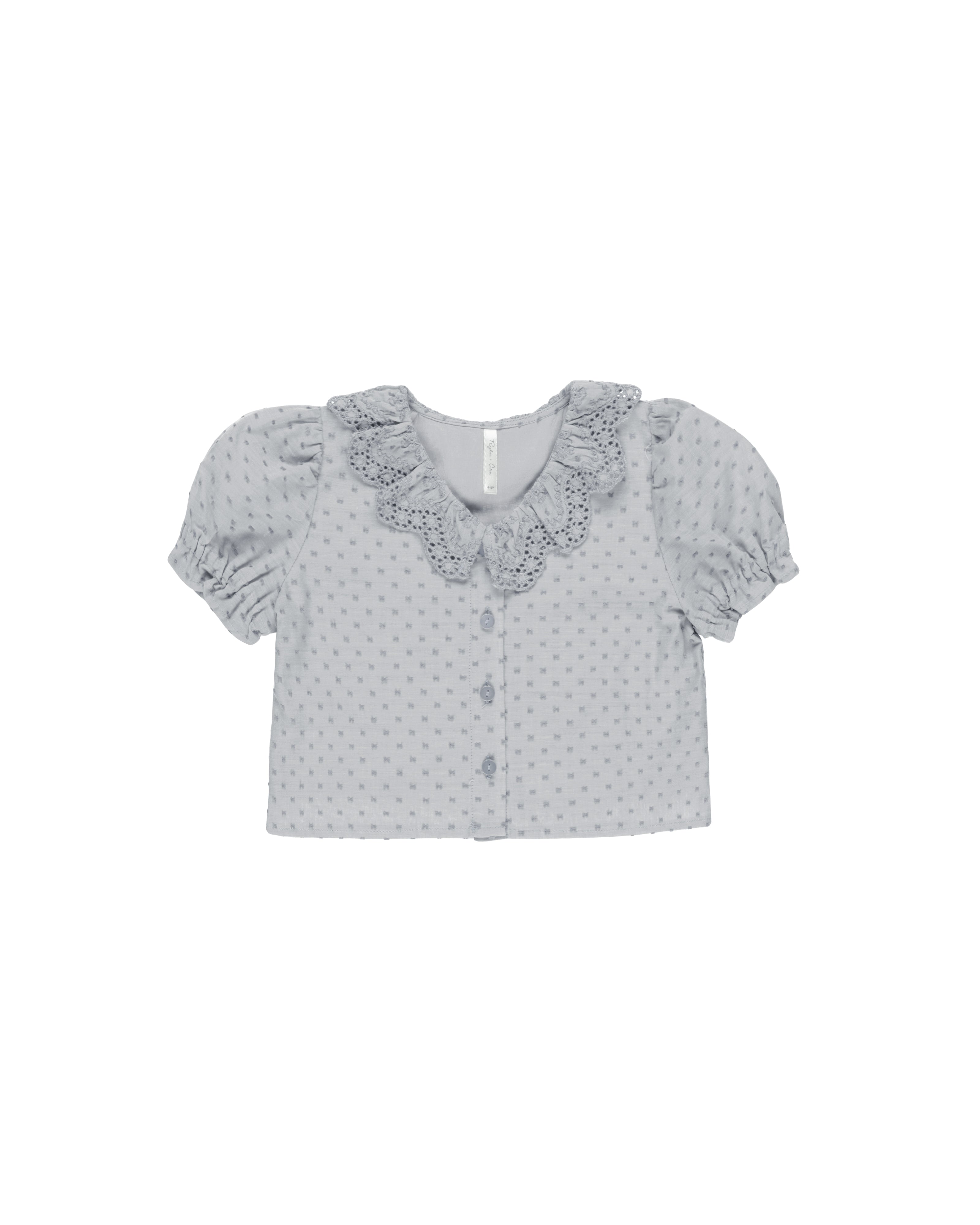 BELLA BLOUSE DUSTY BLUE