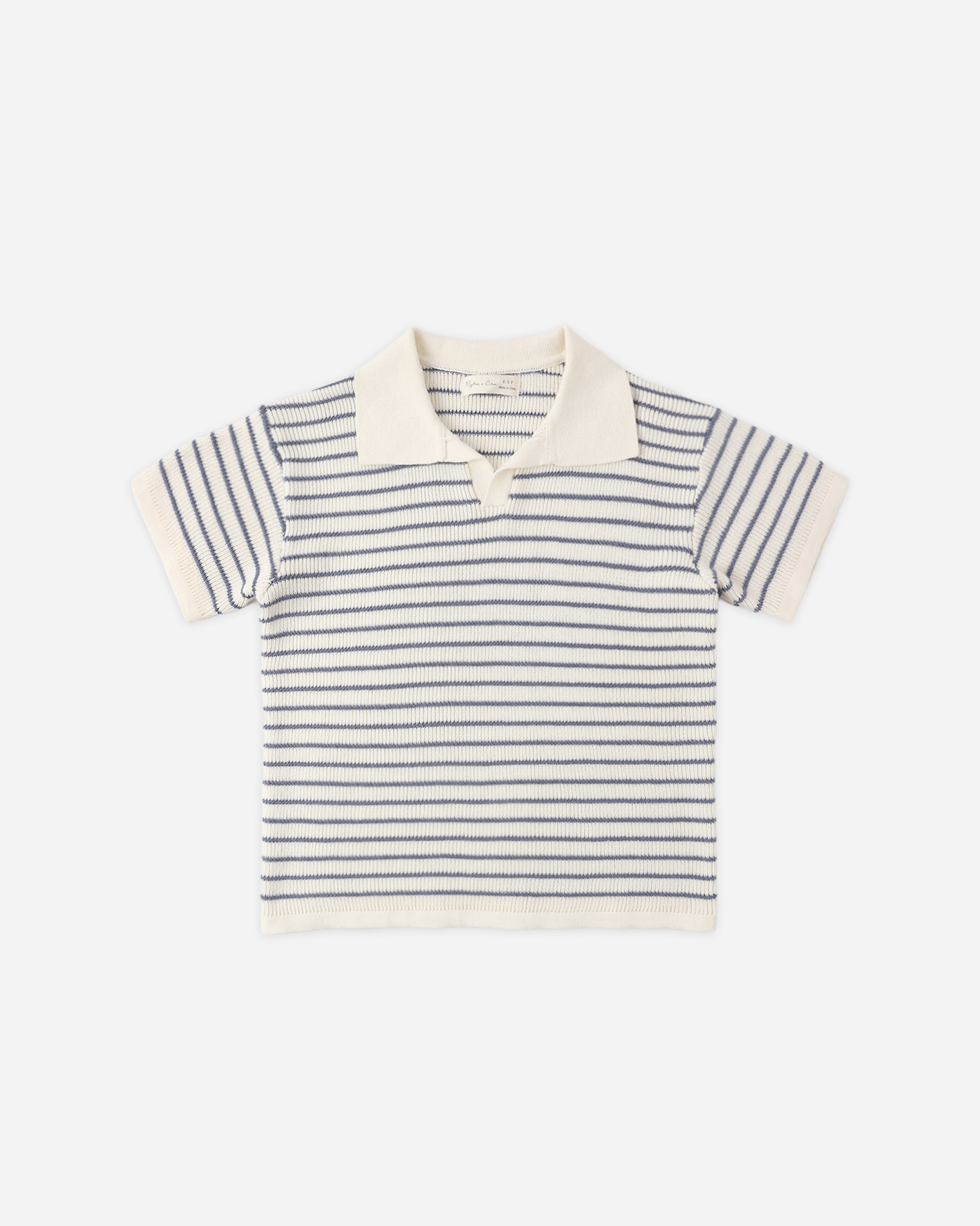 Rylee + Cru Chandler Knit Polo || Marine Stripe