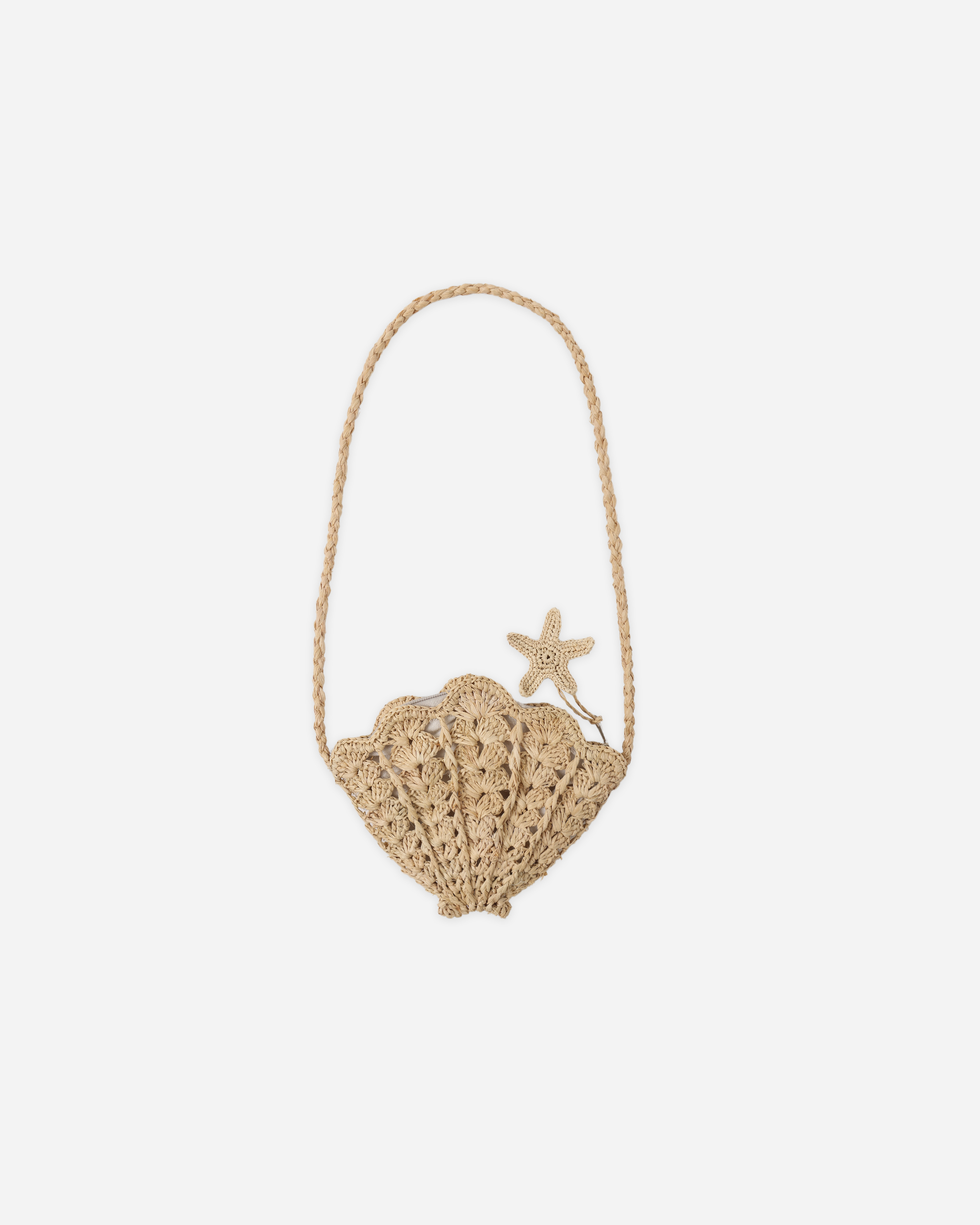 Rylee + Cru Shell Purse || Straw