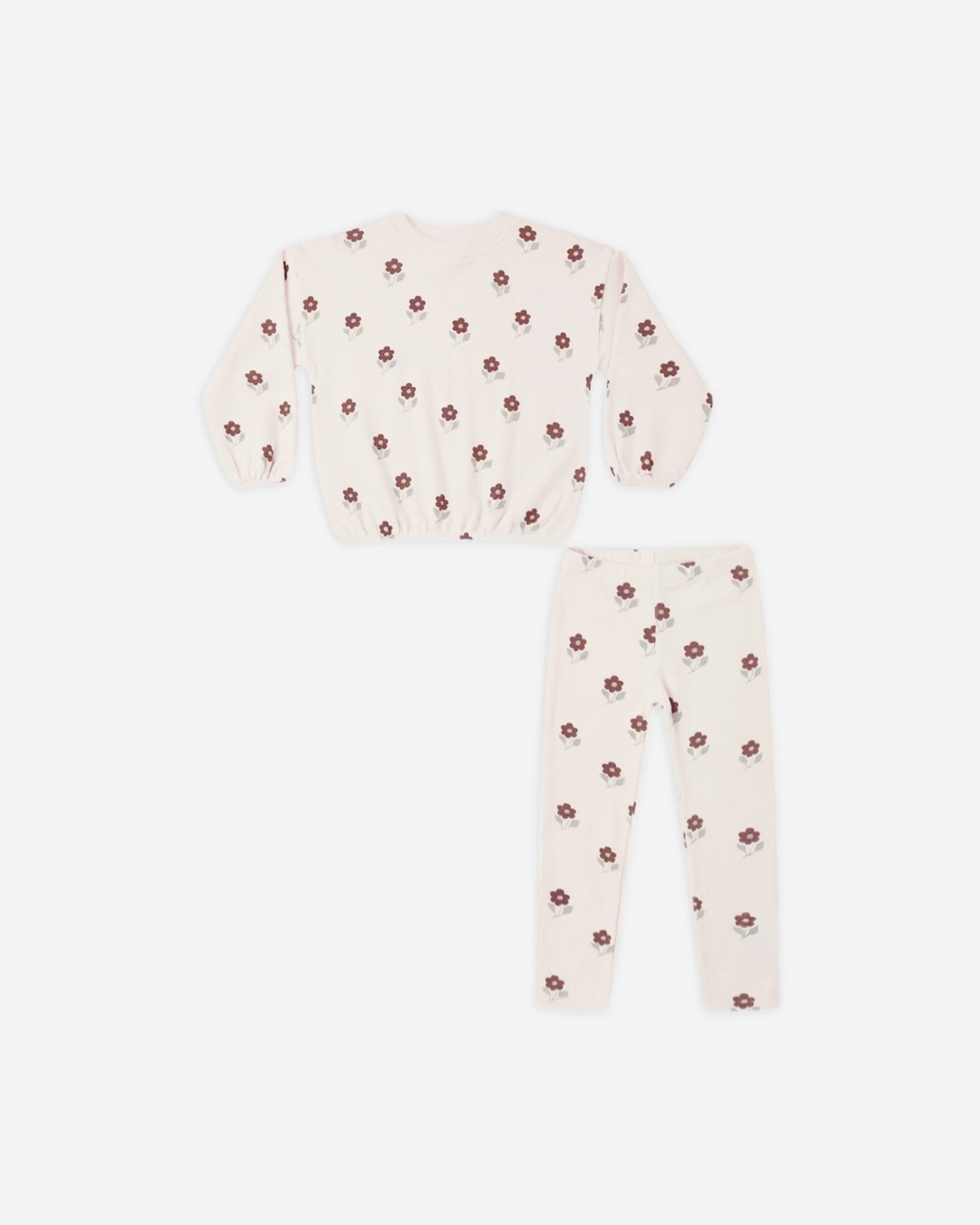 Rylee + Cru Spongey Knit Set || Petal Daisy
