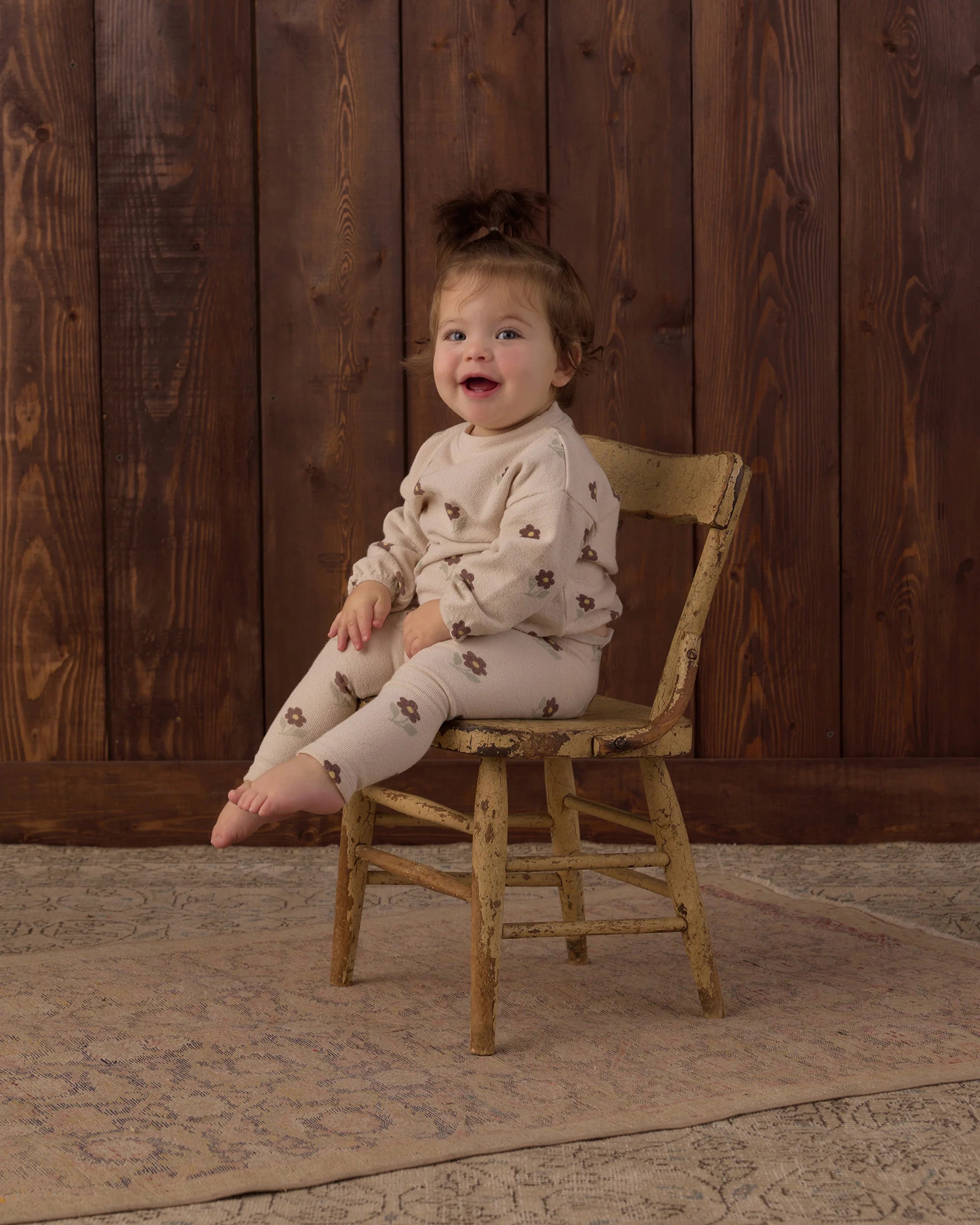 Rylee + Cru Spongey Knit Set || Petal Daisy