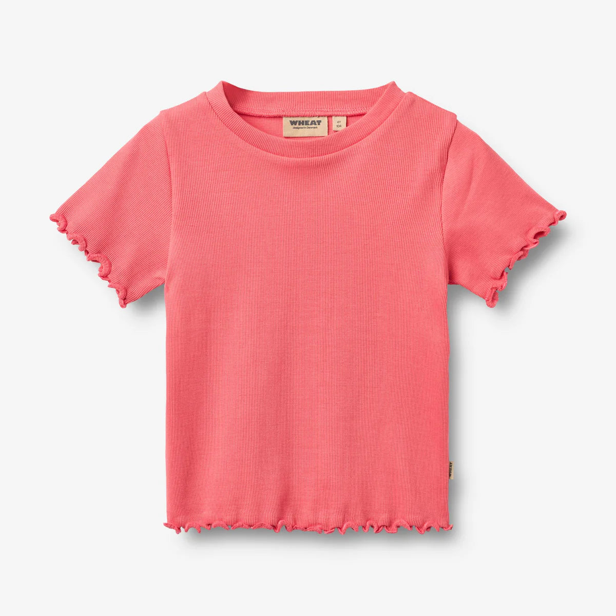 Wheat Rib T-shirt S/S Alicia || Watermelon