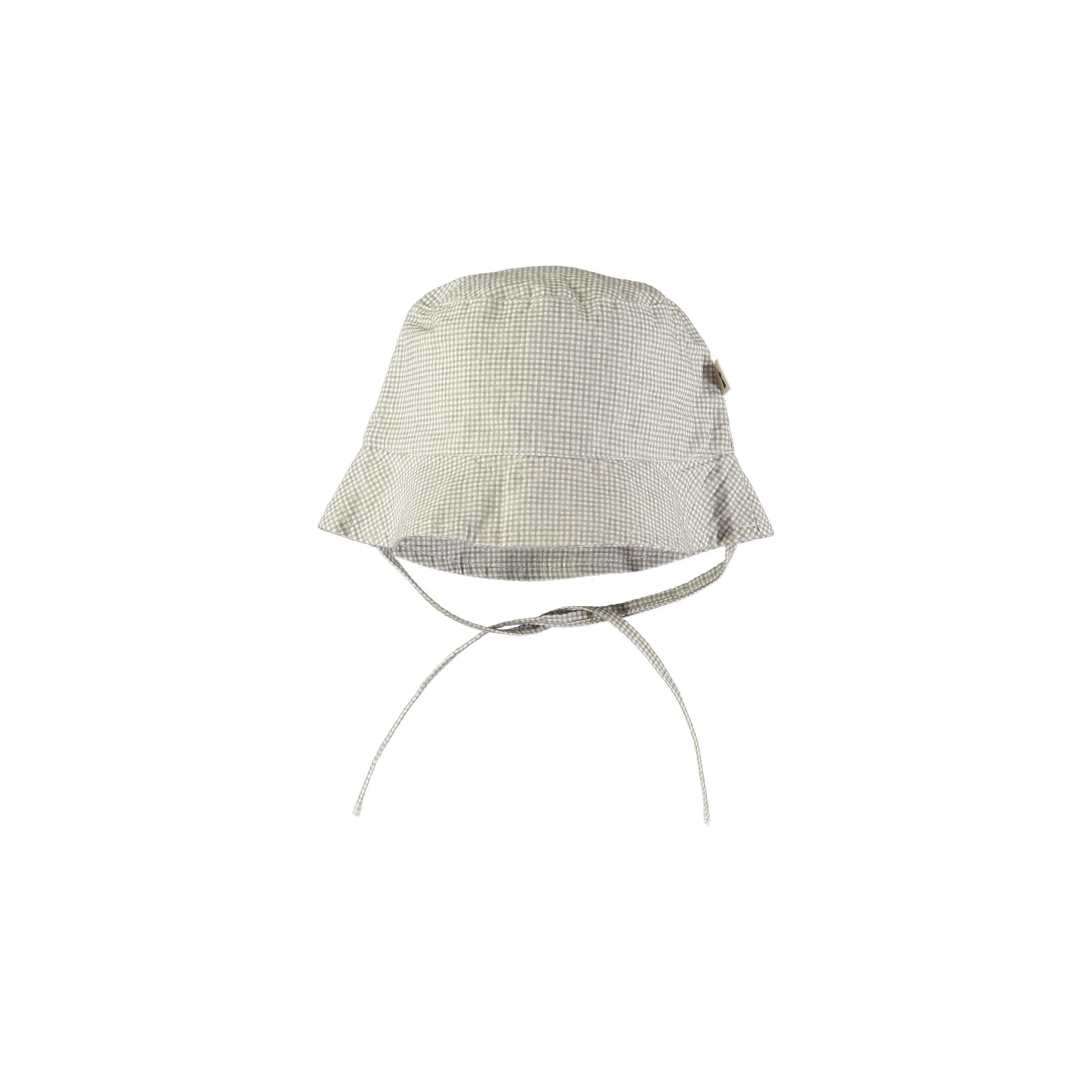 Bucket Hat with Tie || Grey Check