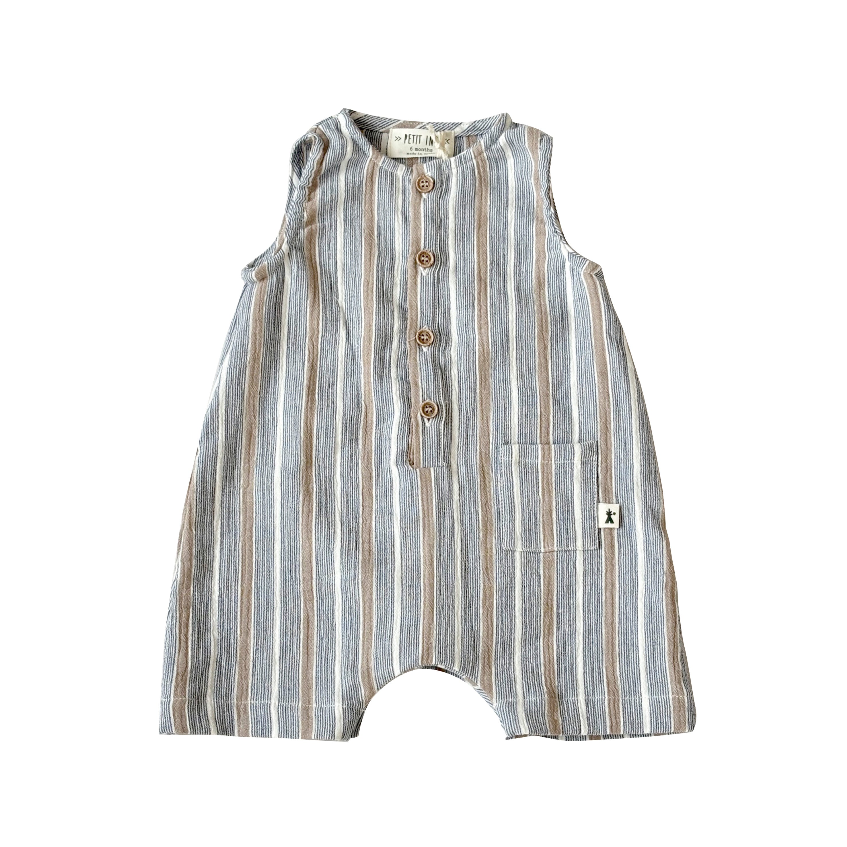 Gauze Stripe Romper