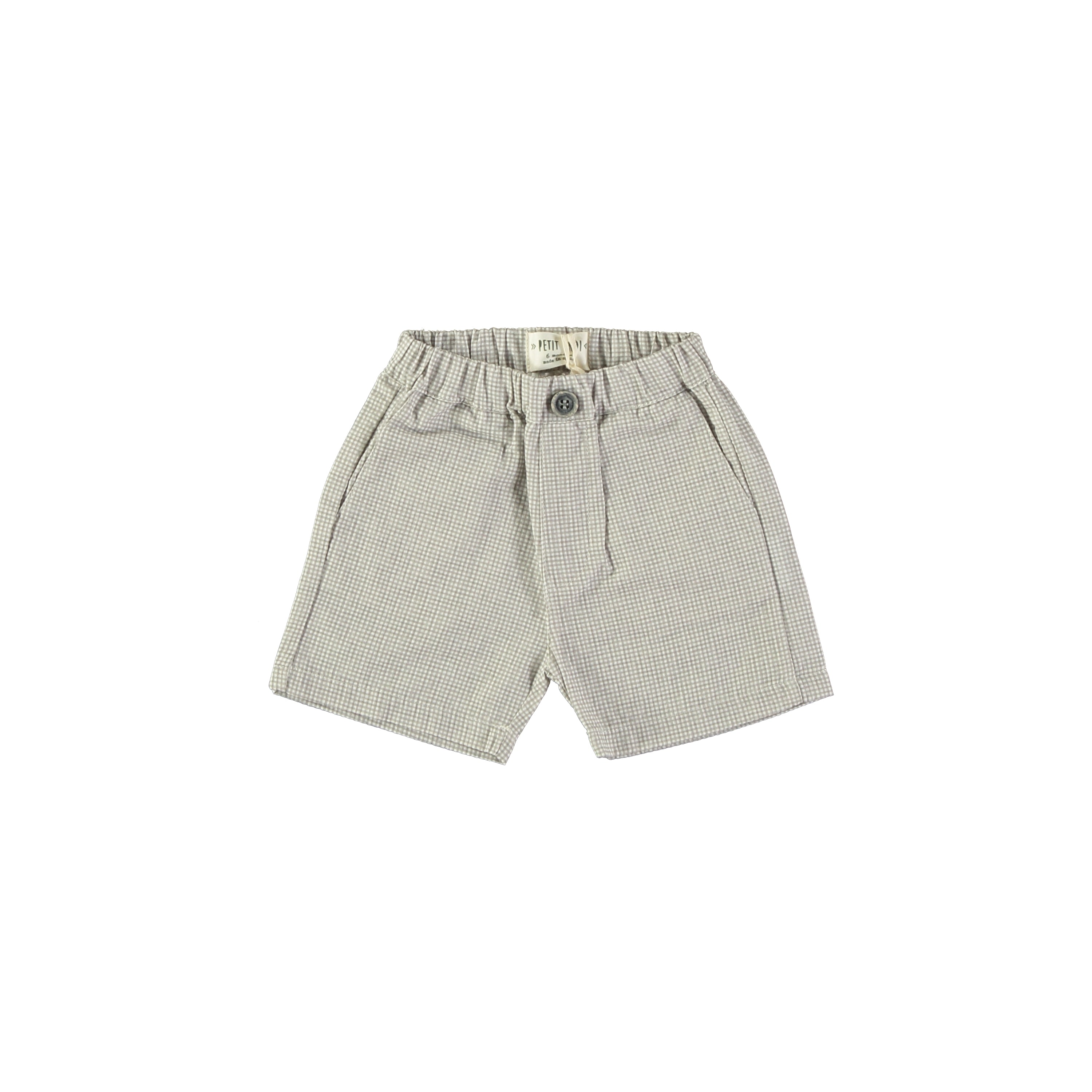 Cotton Bermuda Short || Grey Check