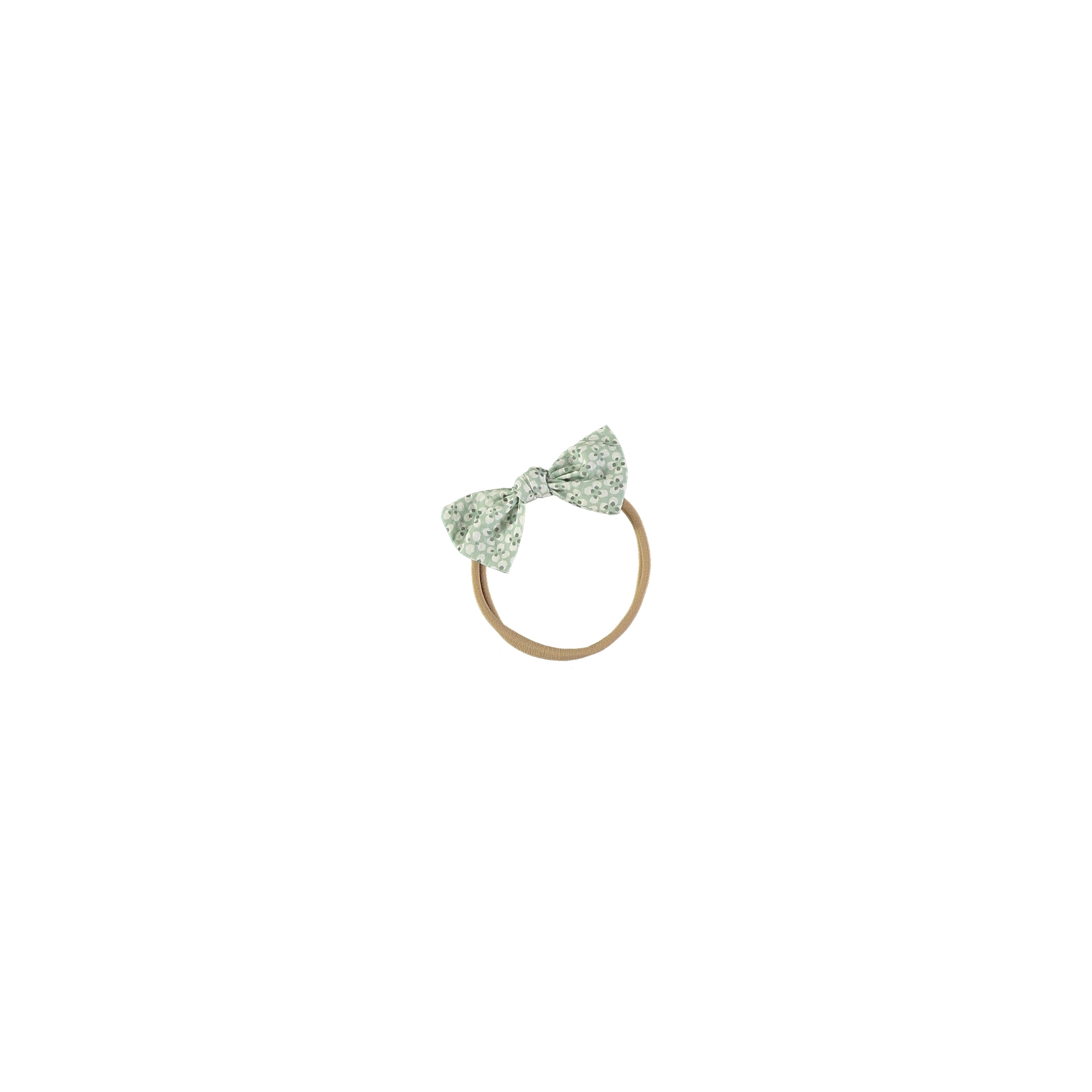 Petit Indi Baby Head Bow Green Flower