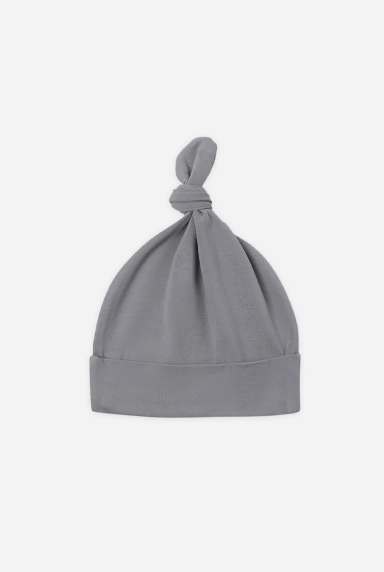 Quincy Mae Bamboo Knotted Baby Hat || Slate