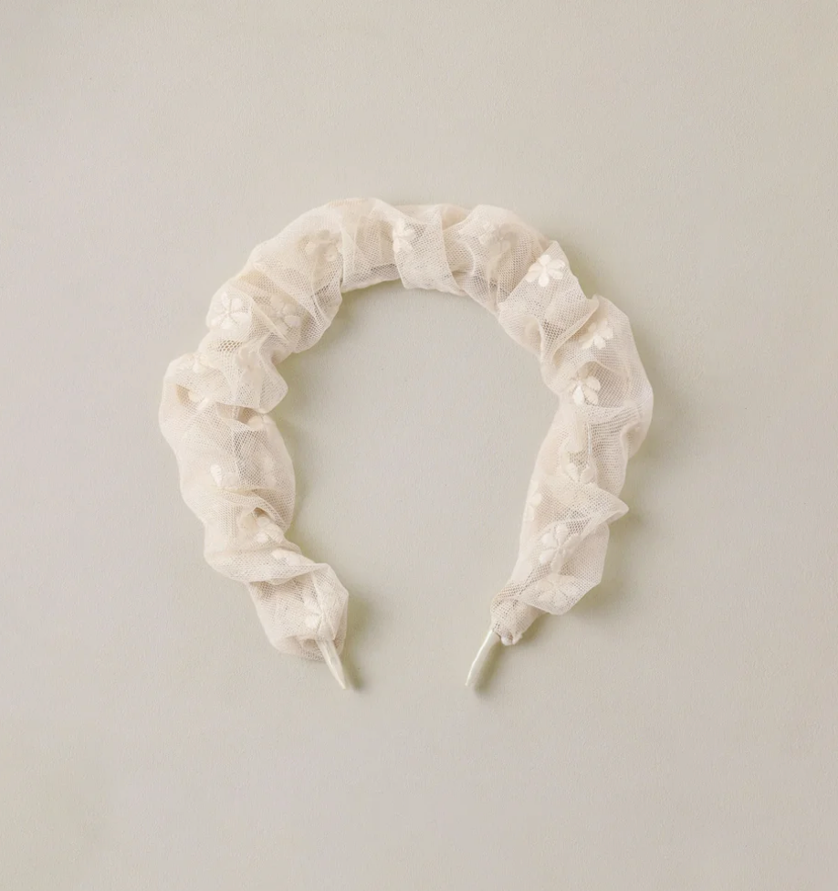 Noralee Headband || Embroidered Daisy