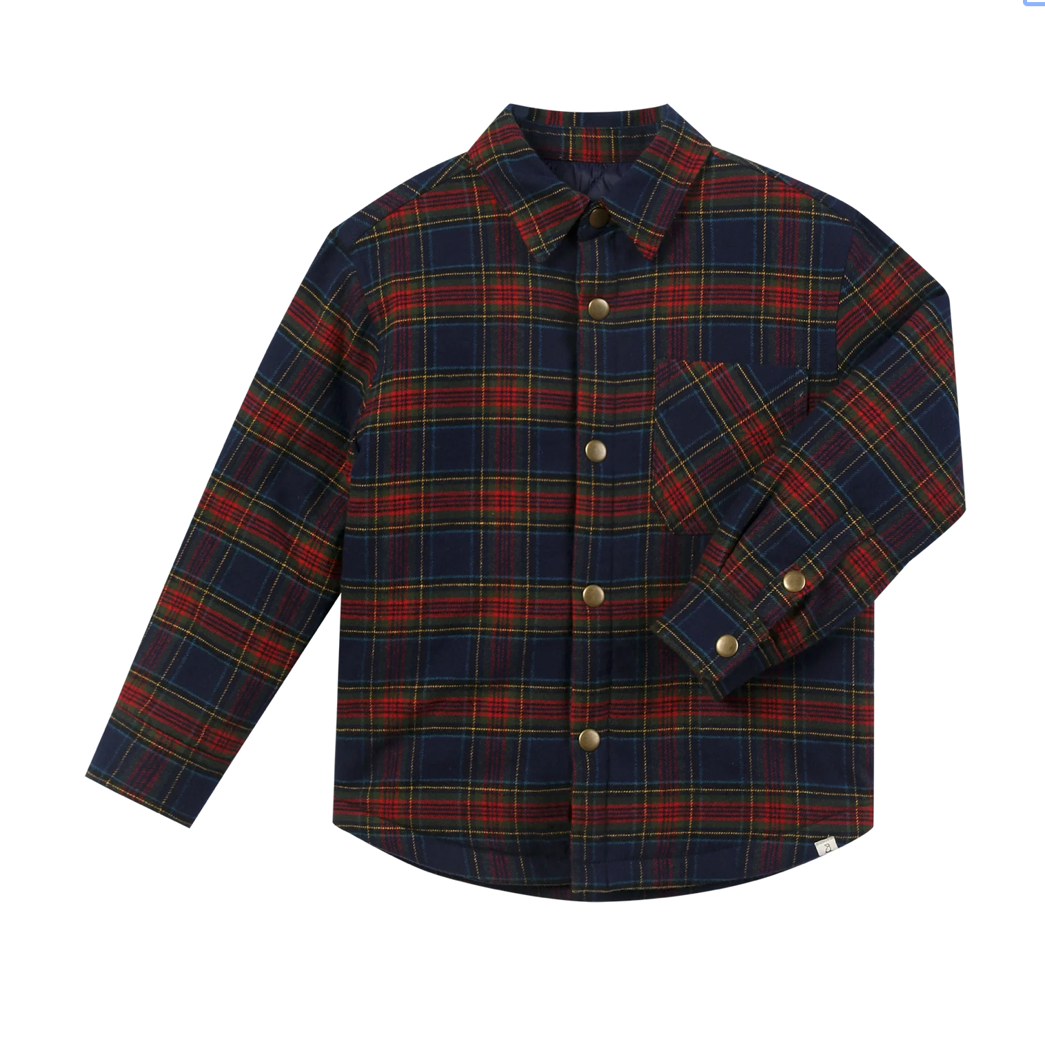 Me & Henry Navy Plaid Padded Jacket